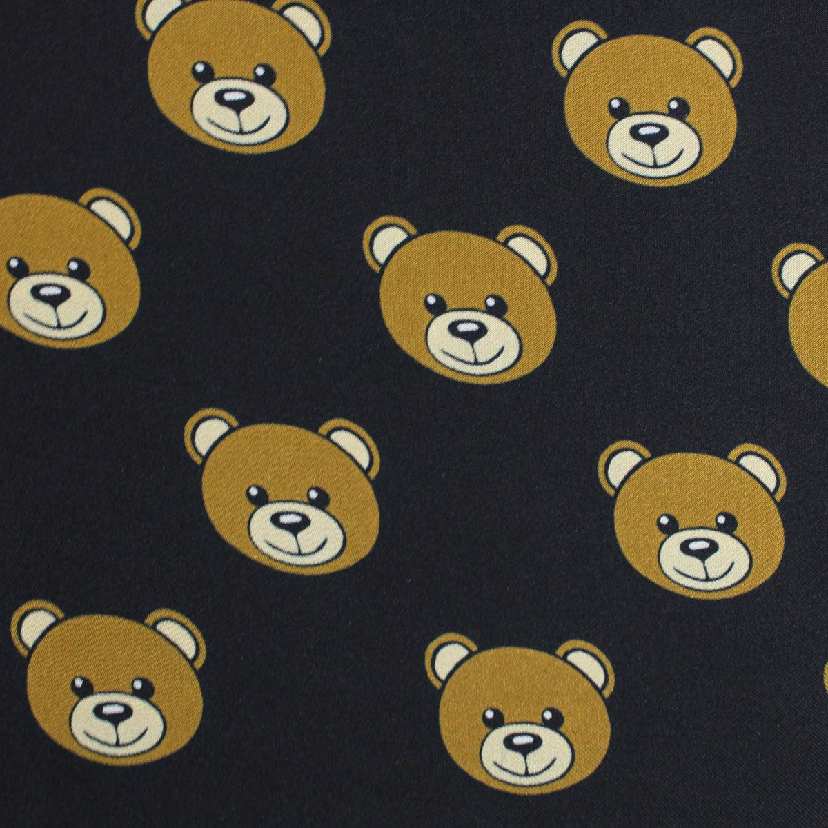 Moschino Scarf Toy Bear Black - Large Square Silk Foulard