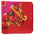 Moschino Silk Scarf Red Hot Pink Gold 