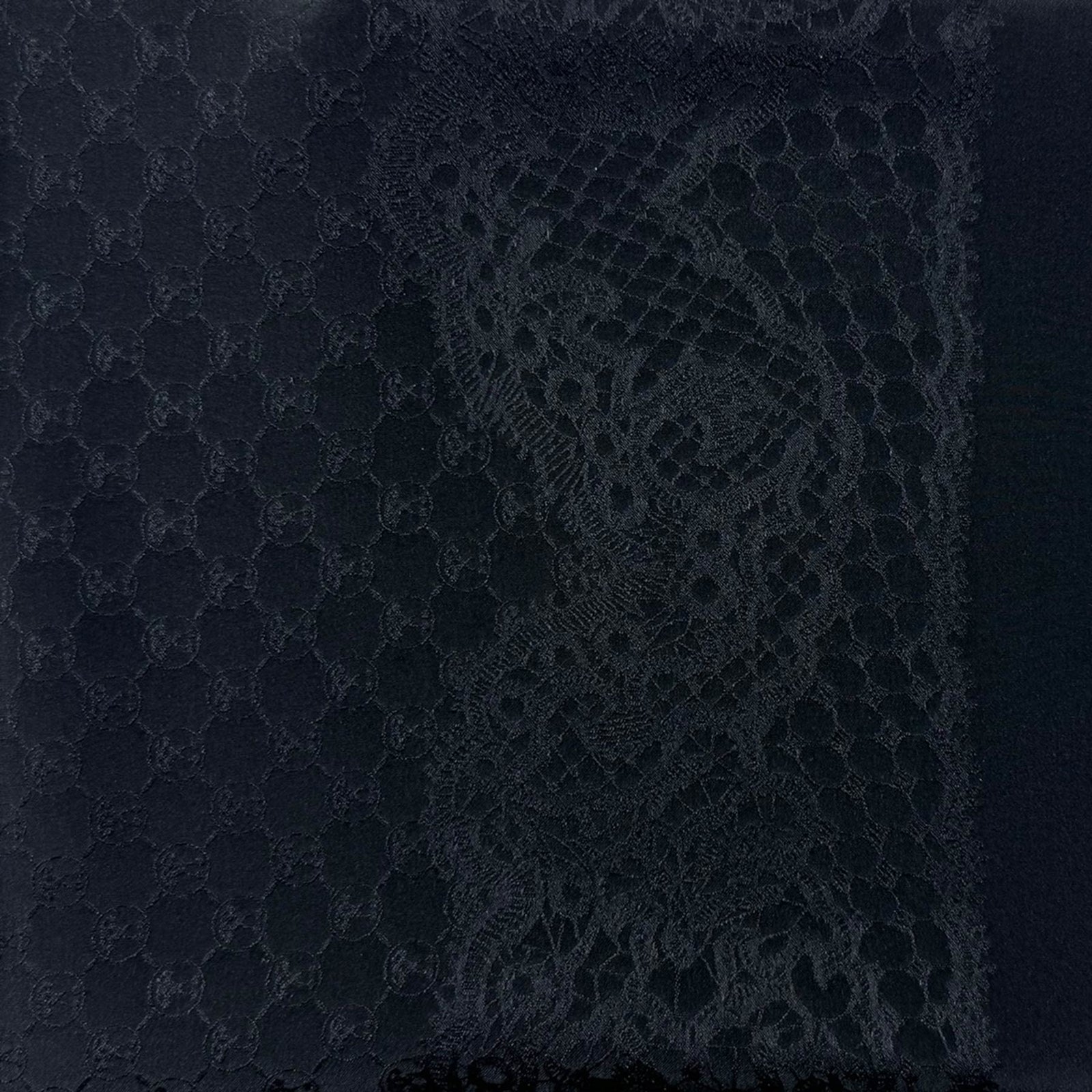 Moschino Scarf Black Pattern - Square Silk Foulard