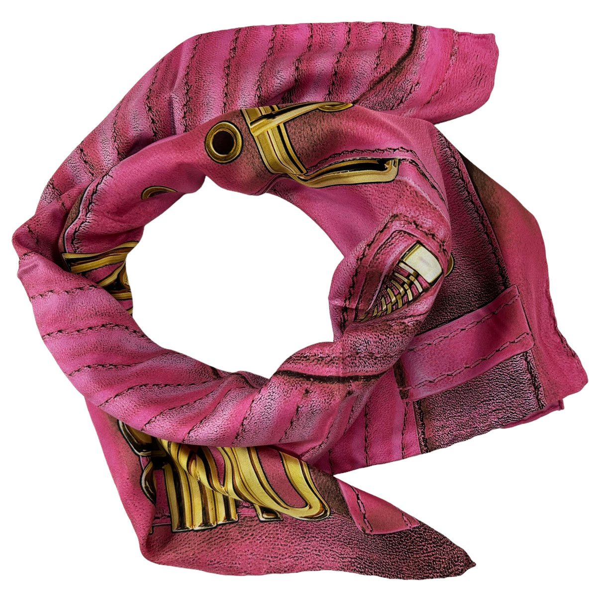 Sale Moschino Scarf Pink Leather Jacket New