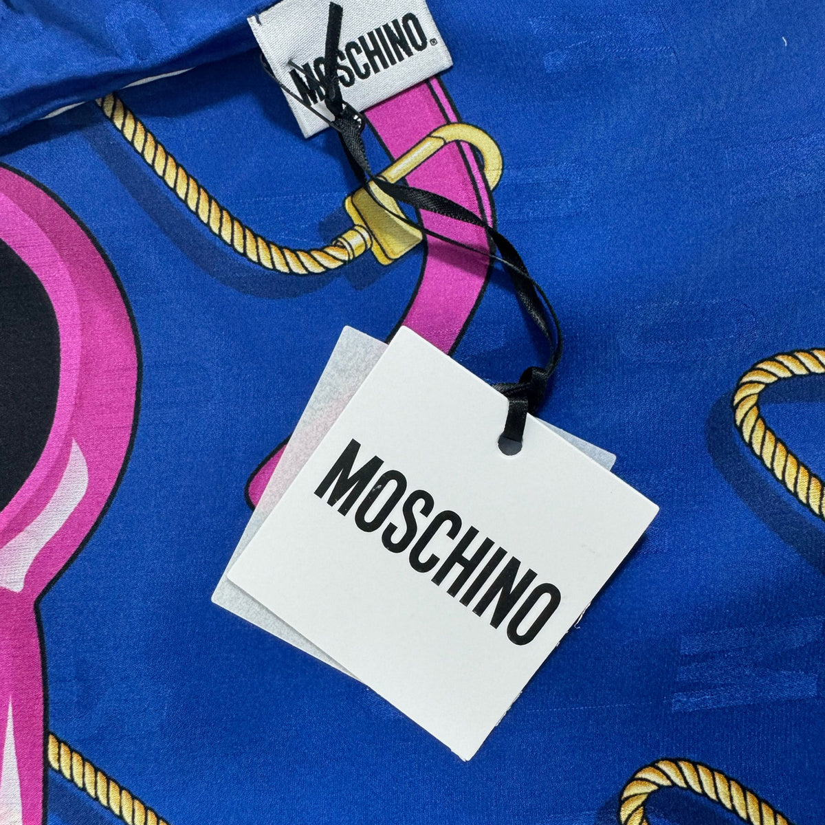 Moschino Scarf Royal Blue Pink Sunglasses Design - Square Silk Foulard SALE