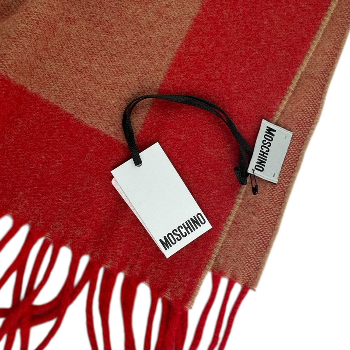 Moschino Scarf Red Beige New
