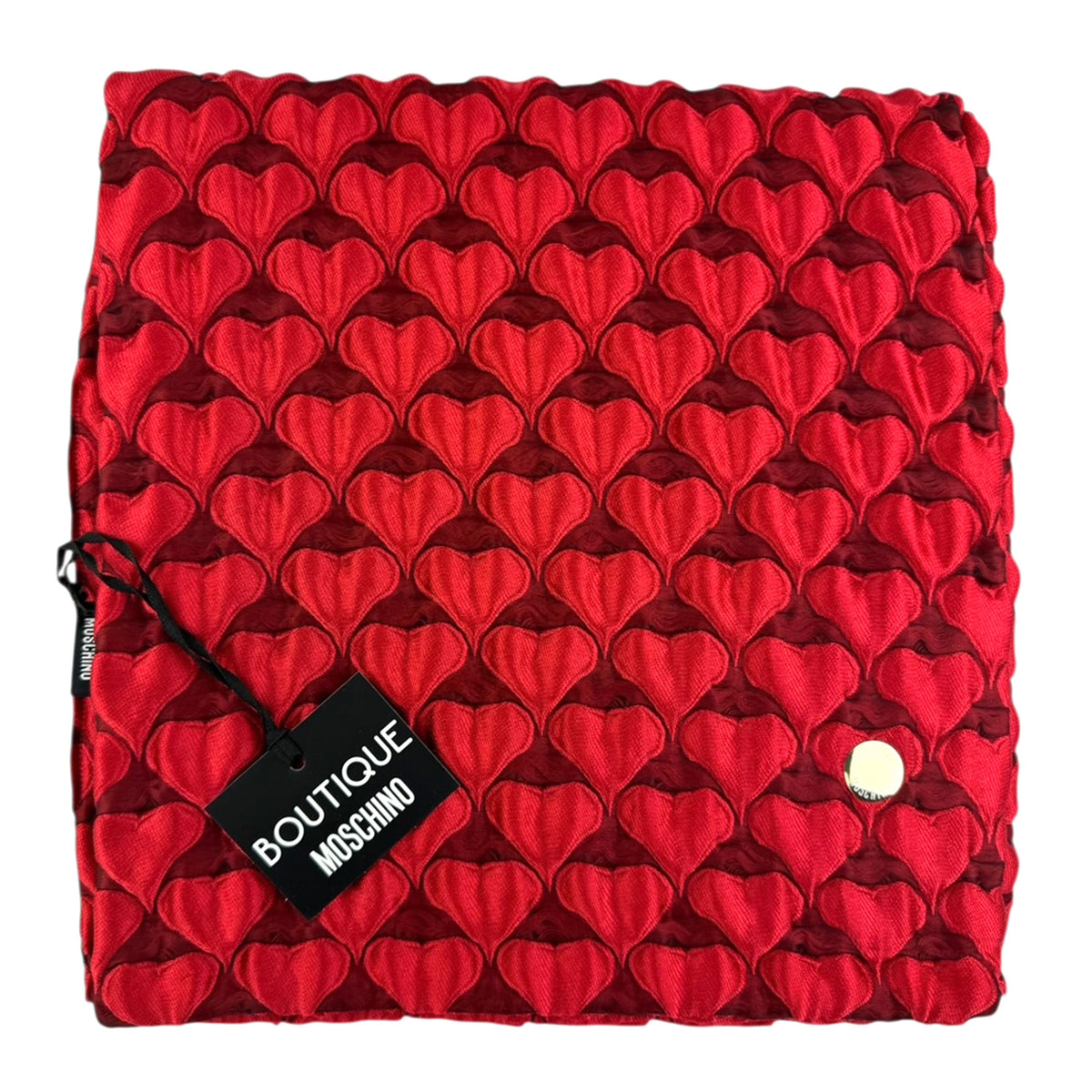Moschino Scarf Red Hearts - Women Designer Shawl