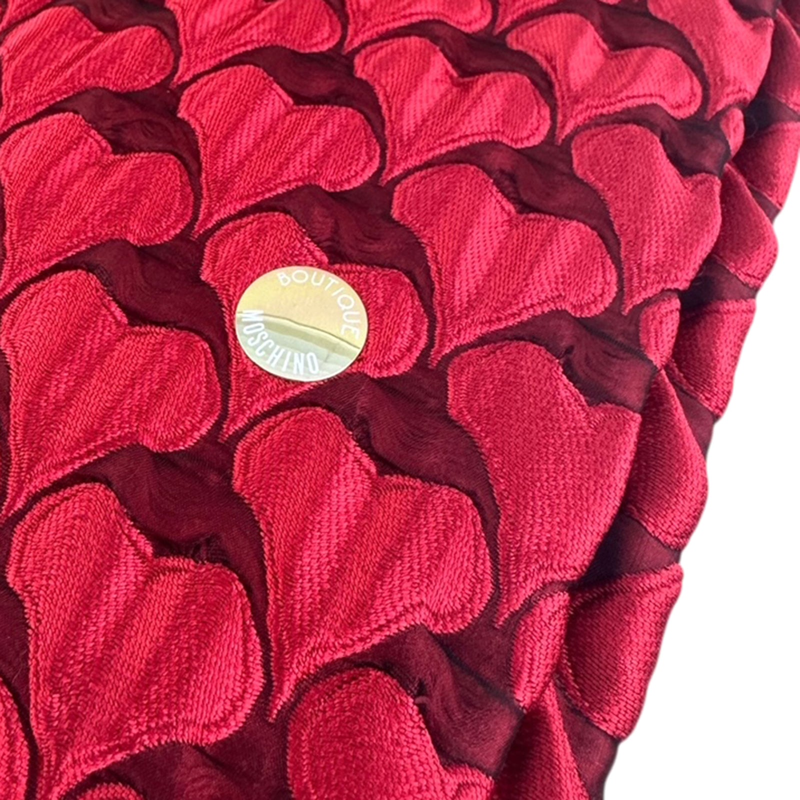 Moschino Scarf Red Hearts - Women Designer Shawl