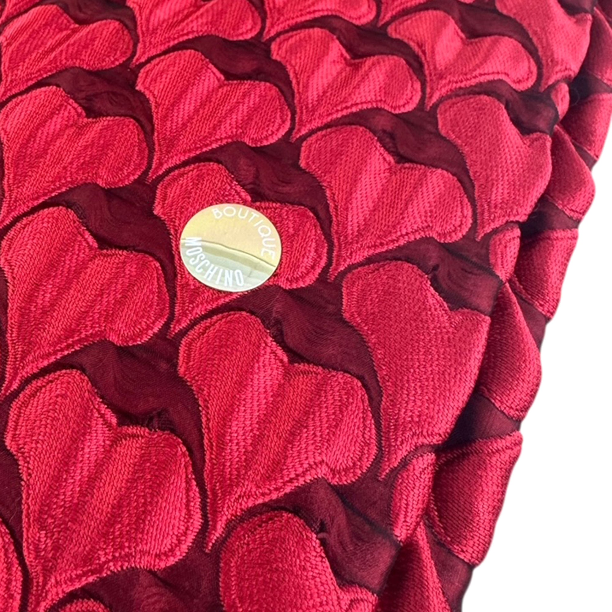 Moschino Scarf Red Hearts - Women Designer Shawl