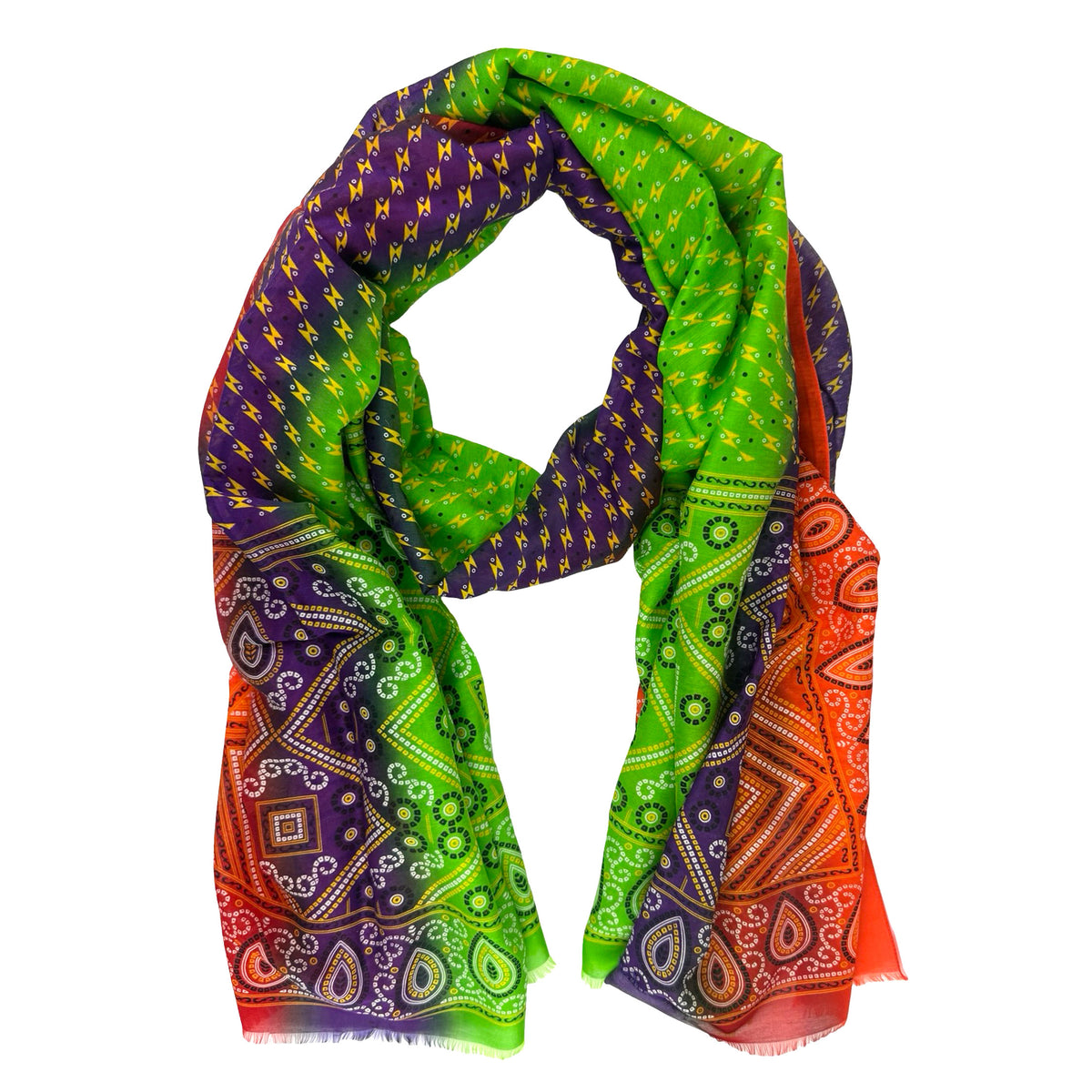 Moschino Scarf Colorful Design - Extra Large Shawl