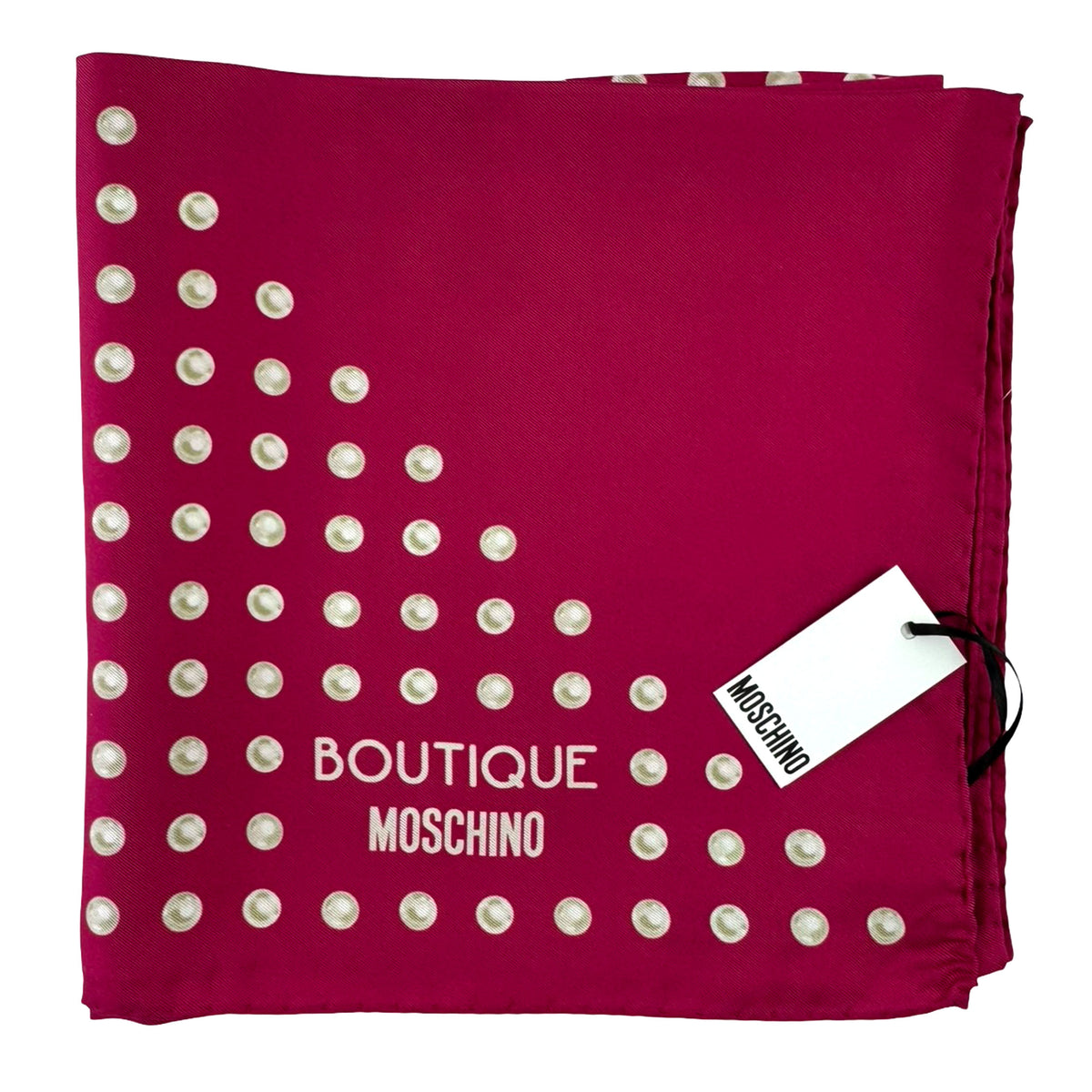 Moschino Scarf Fuchsia Necklace &amp; Pearls
