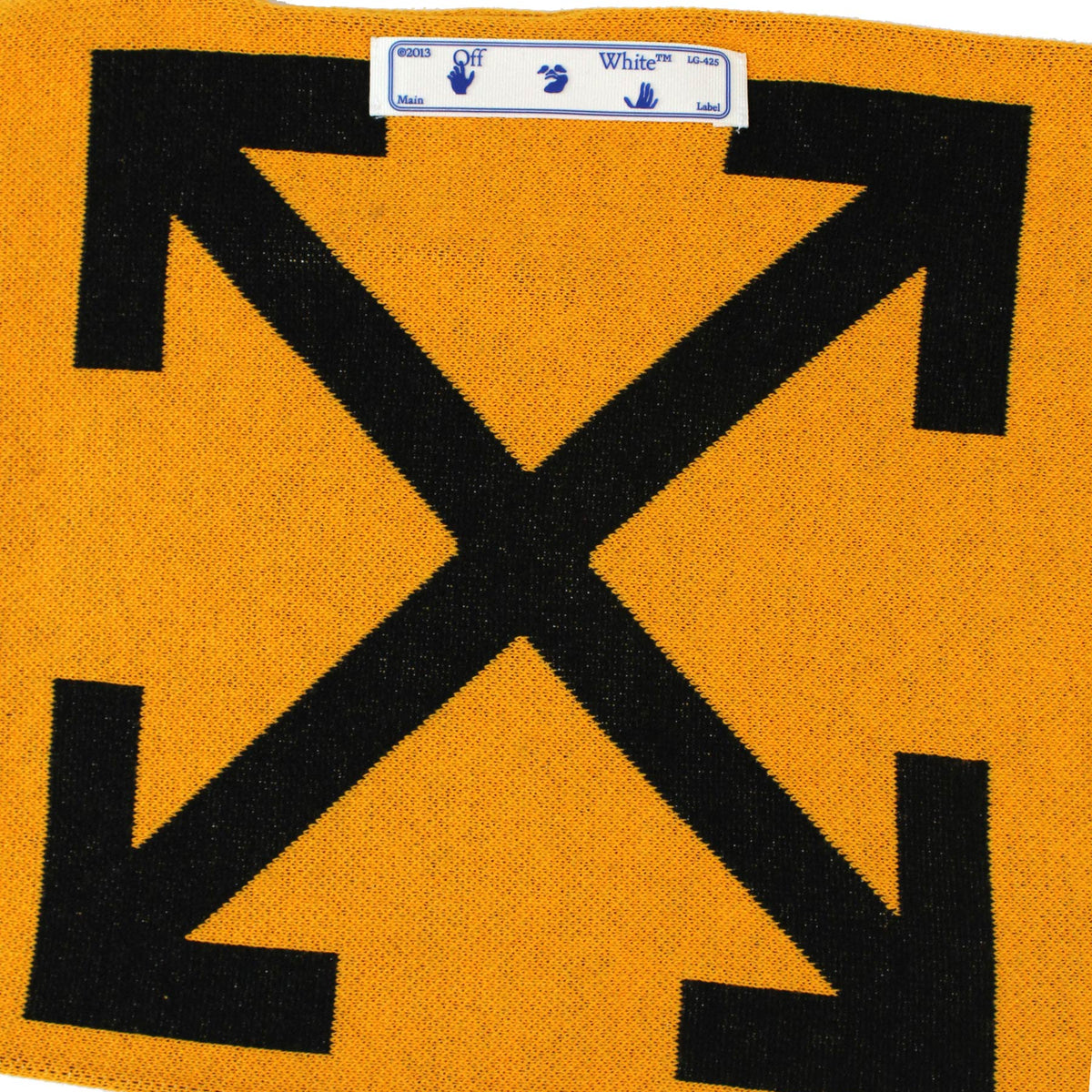 Off-White Scarf Orange Arrow Logo Design
