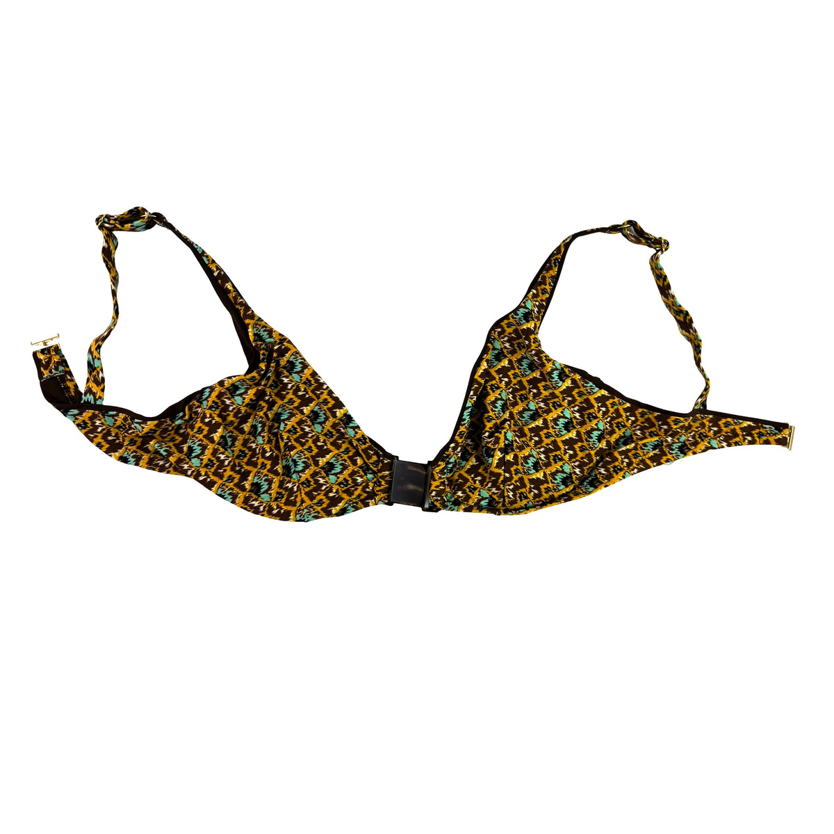Olivia Bikini Olive Brown Sky Blue IT 44/ US 8 - Cup D - SALE