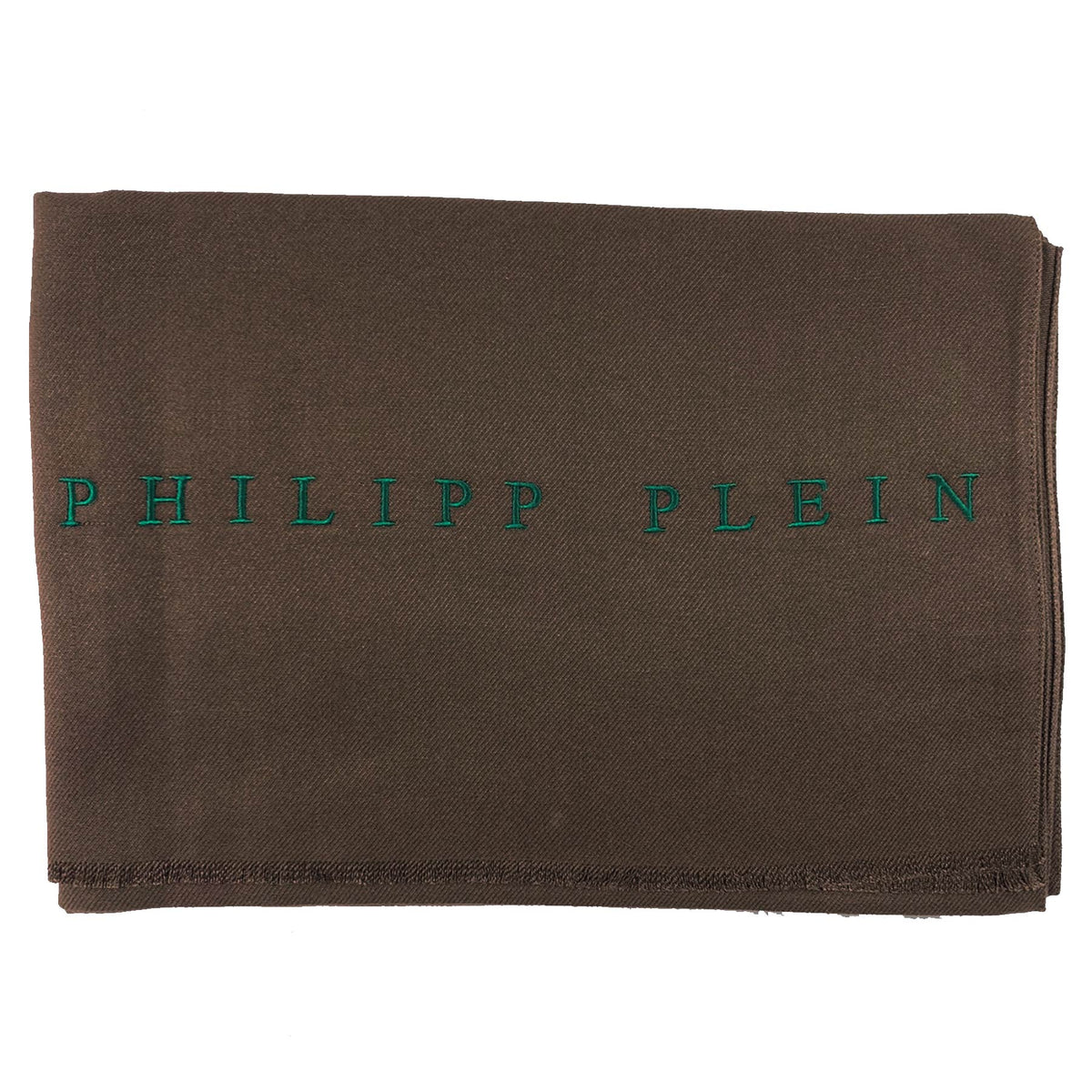 Philipp Plein Scarf Brown Logo Designer Shawl Made In Italy FINAL SALE