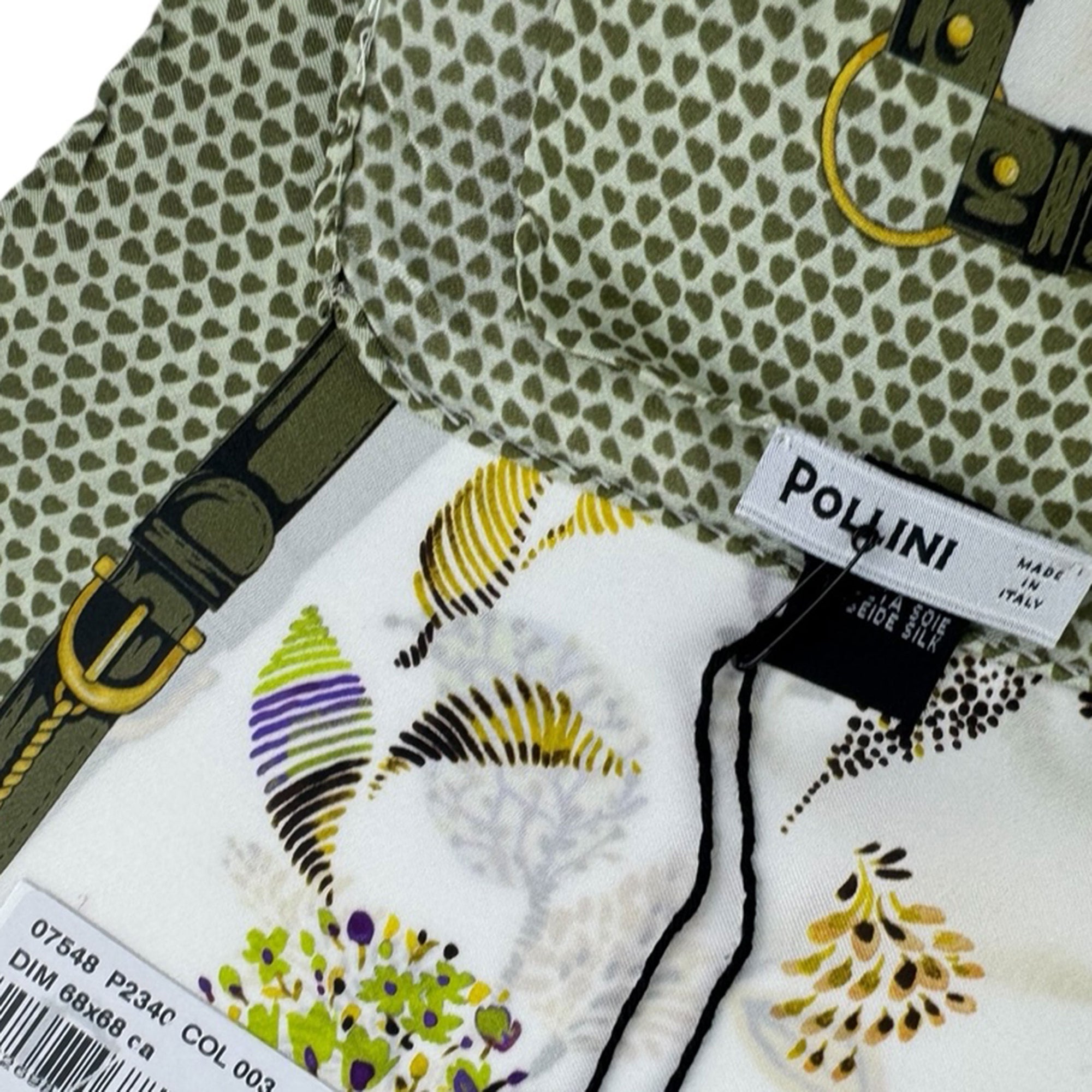 Polllini Scarf Green Floral 