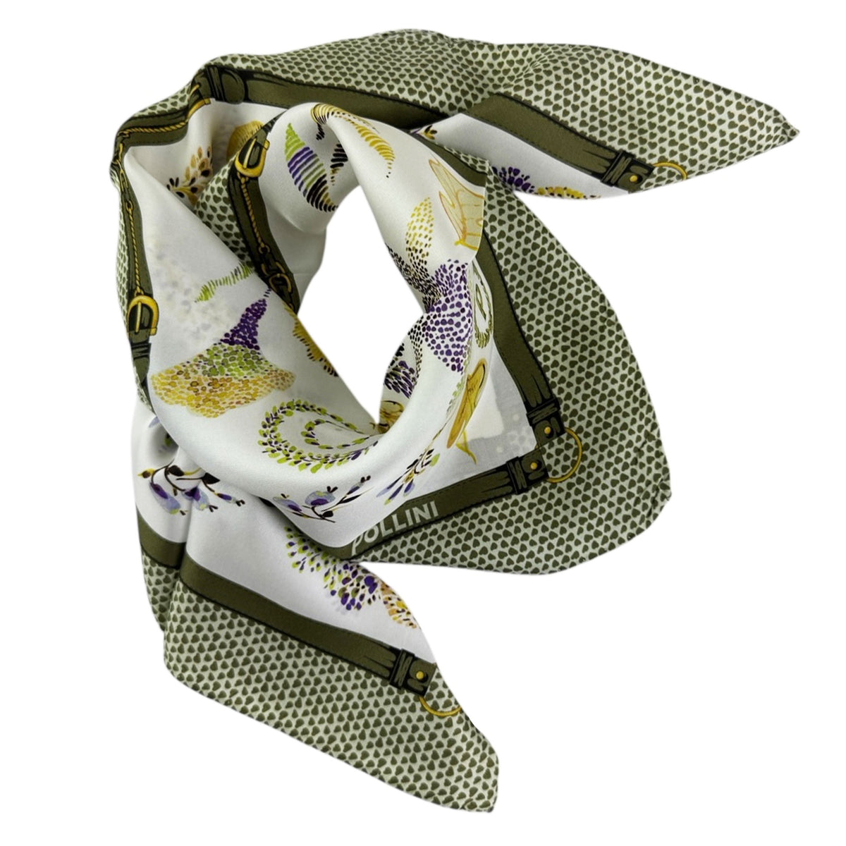 Polllini Scarf Green Floral New