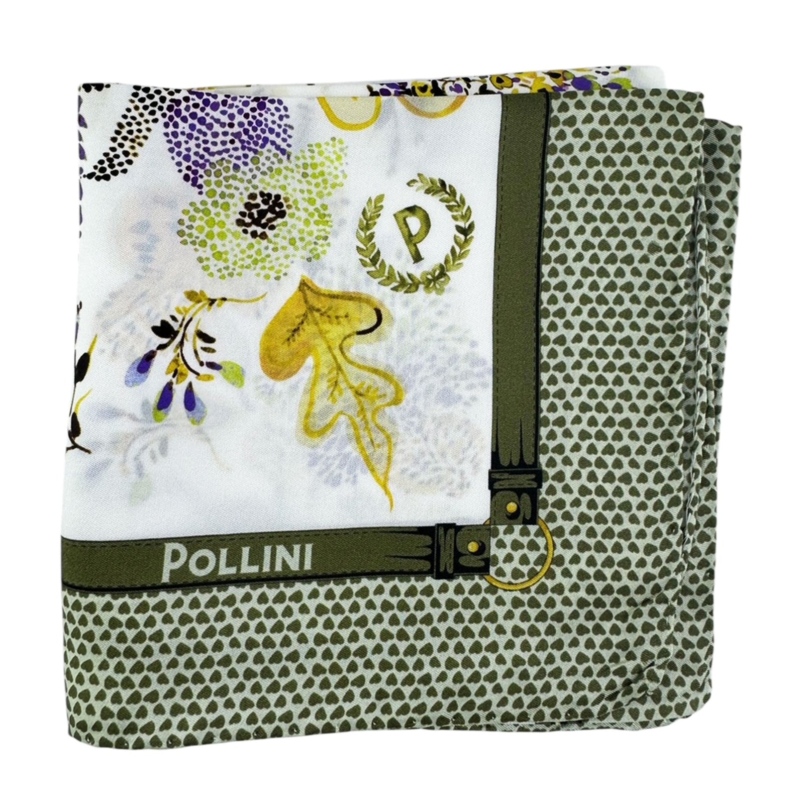 Polllini Scarf Green Floral 