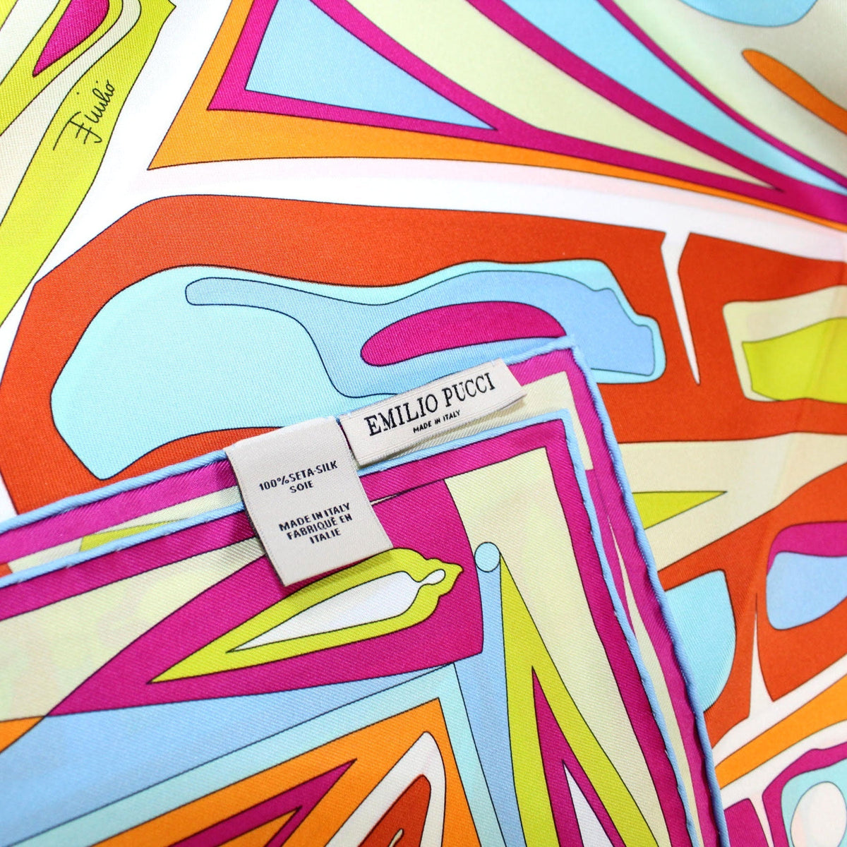 Emilio Pucci Scarf - Large Twill Silk Square Scarf