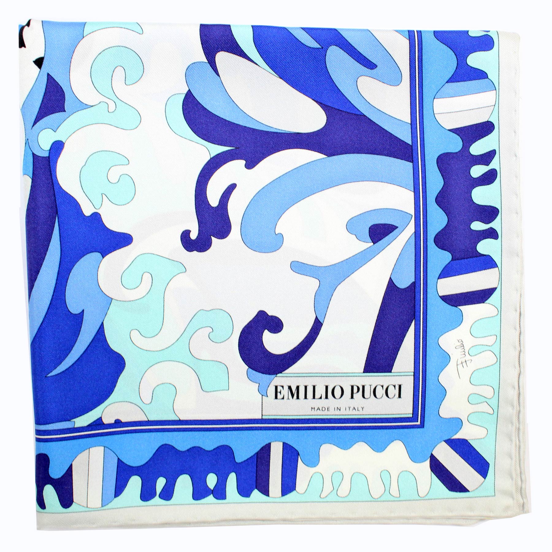 Silk Twill Emilio Pucci Vintage Scarf Emilio Pucci Scarf Royal