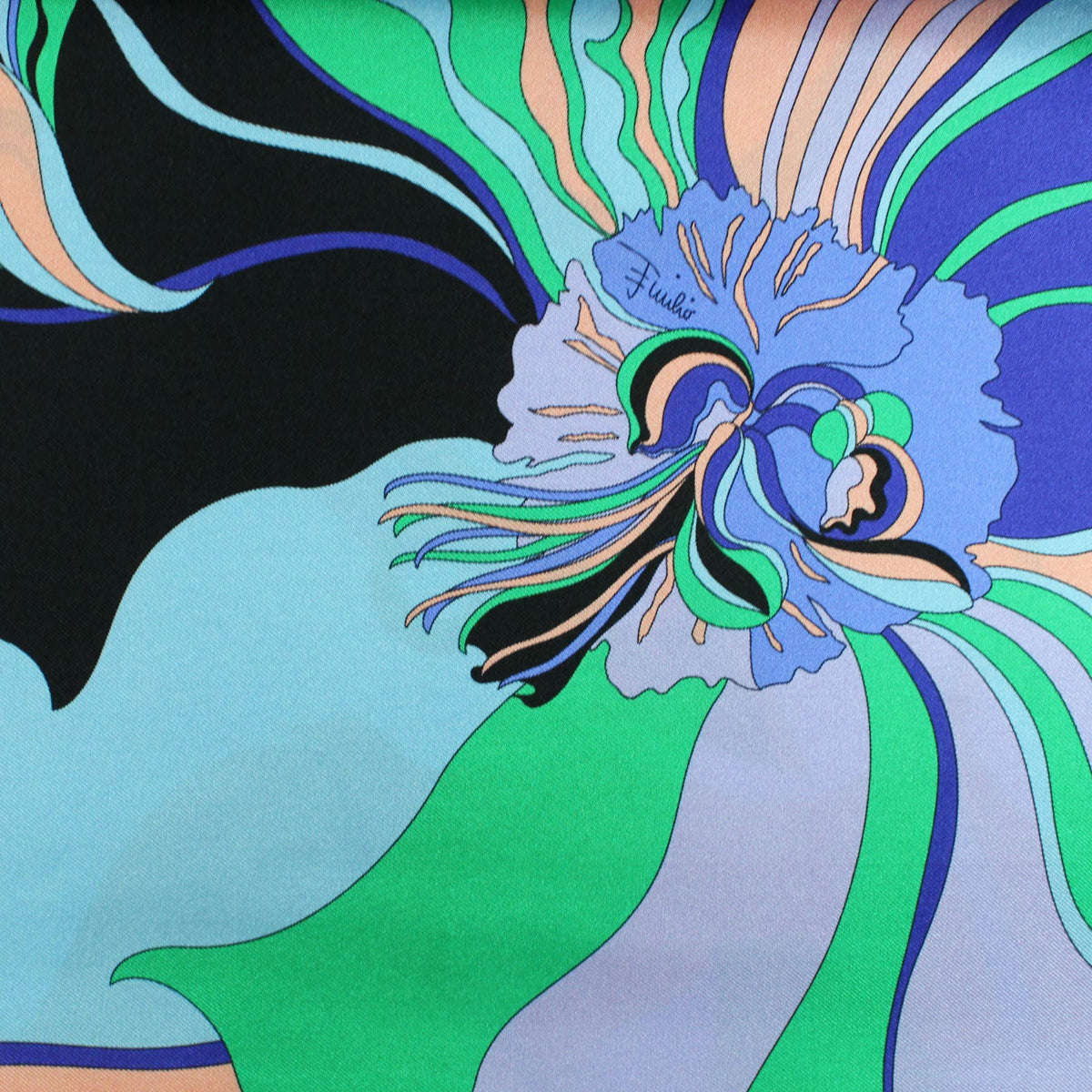 Emilio Pucci Scarf Purple Lilac Pink Green