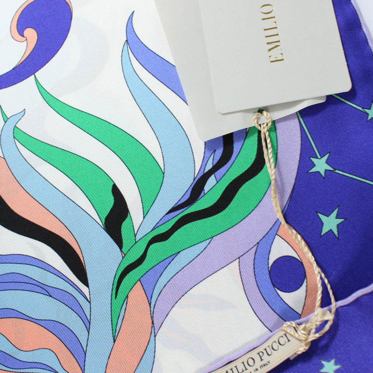 Emilio Pucci Scarf Purple Lilac Pink Green