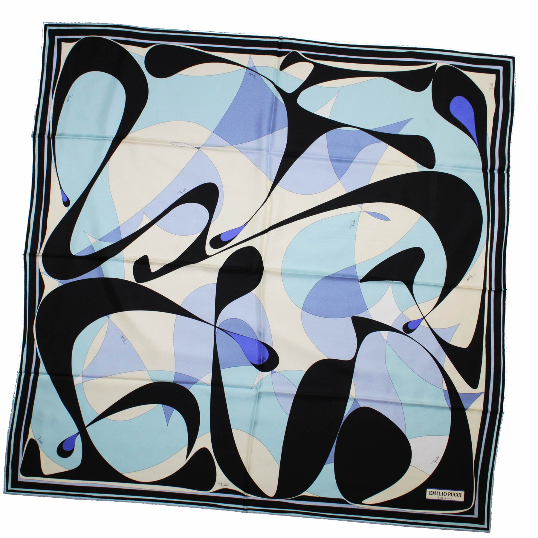 EMILIO PUCCI SILK SCARF 70s Silk scarf, abstract  - Bertolami Fine Art