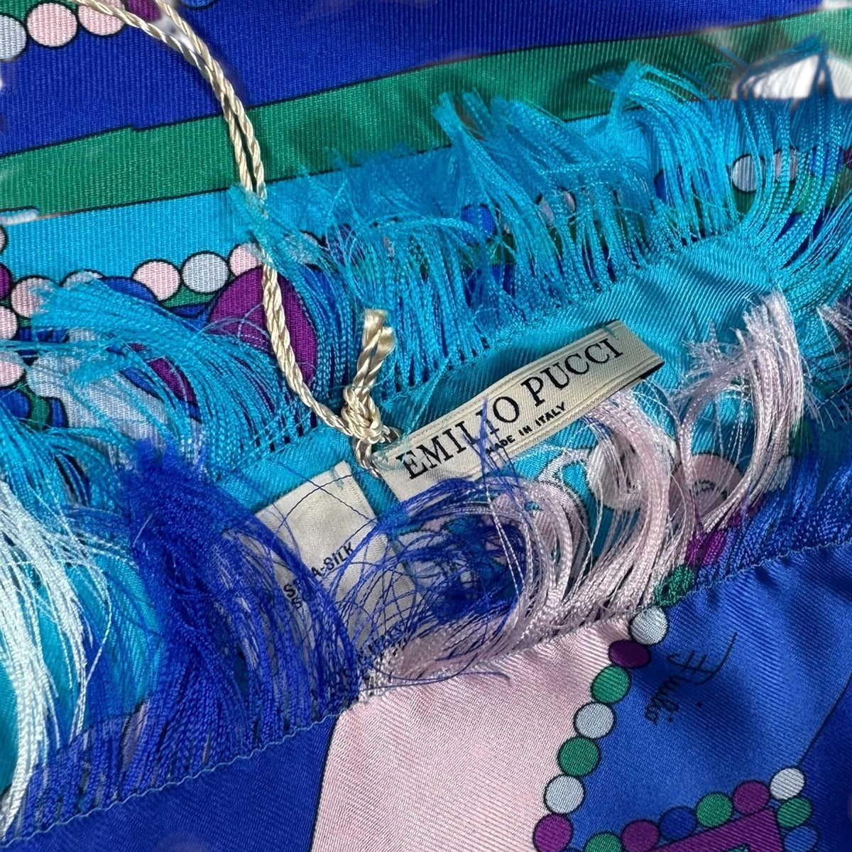 Royal Blue/ Fuchsia/ Green Scarf