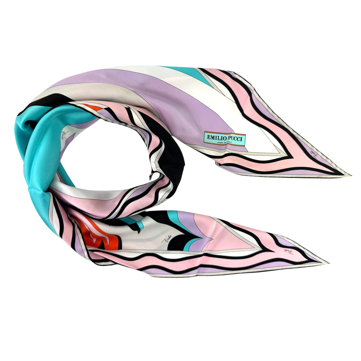 Emilio Pucci Women Scarf - Diamond Shape Silk Shawl