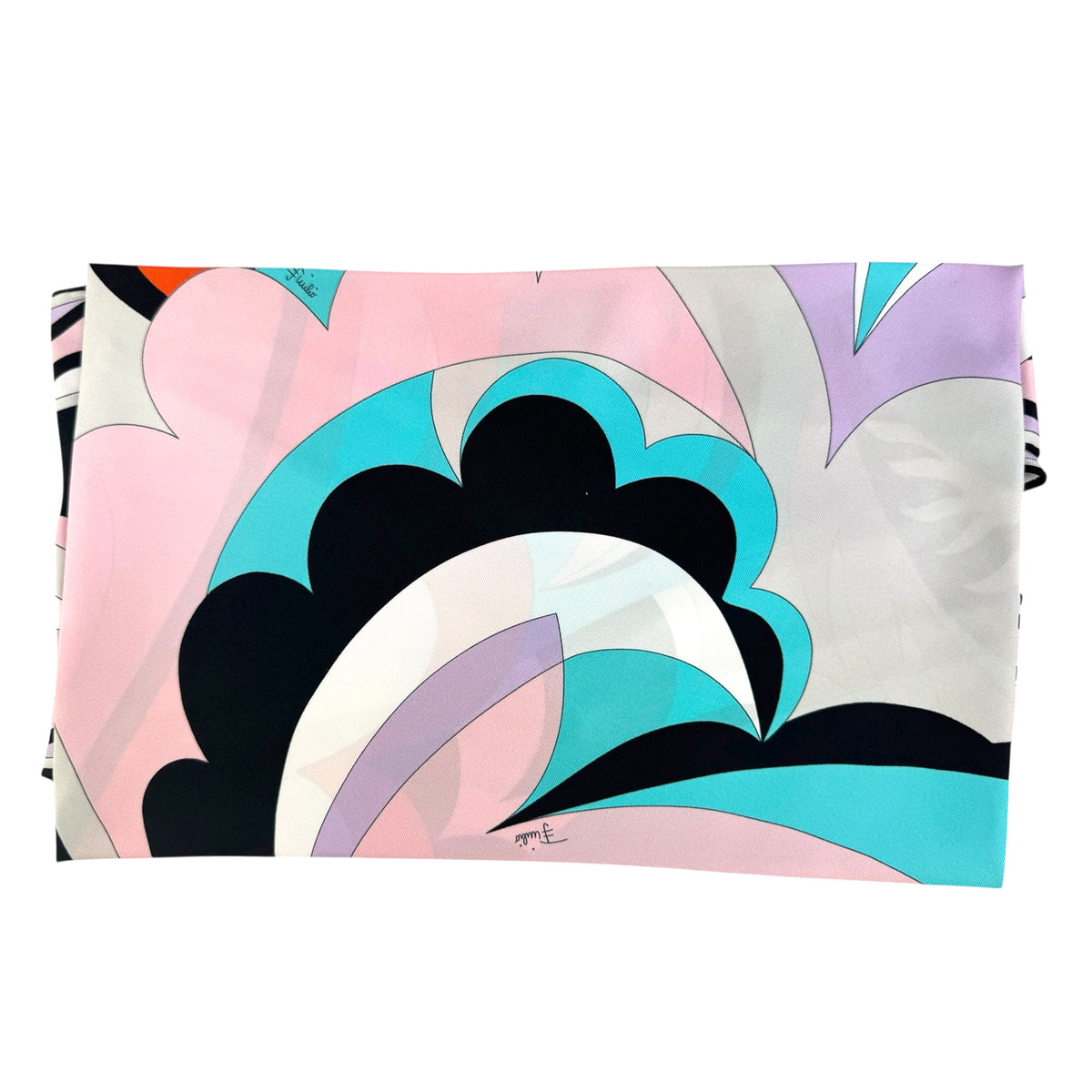 Emilio Pucci Scarf Red Pink Sky Blue - Diamond Shape Silk Shawl