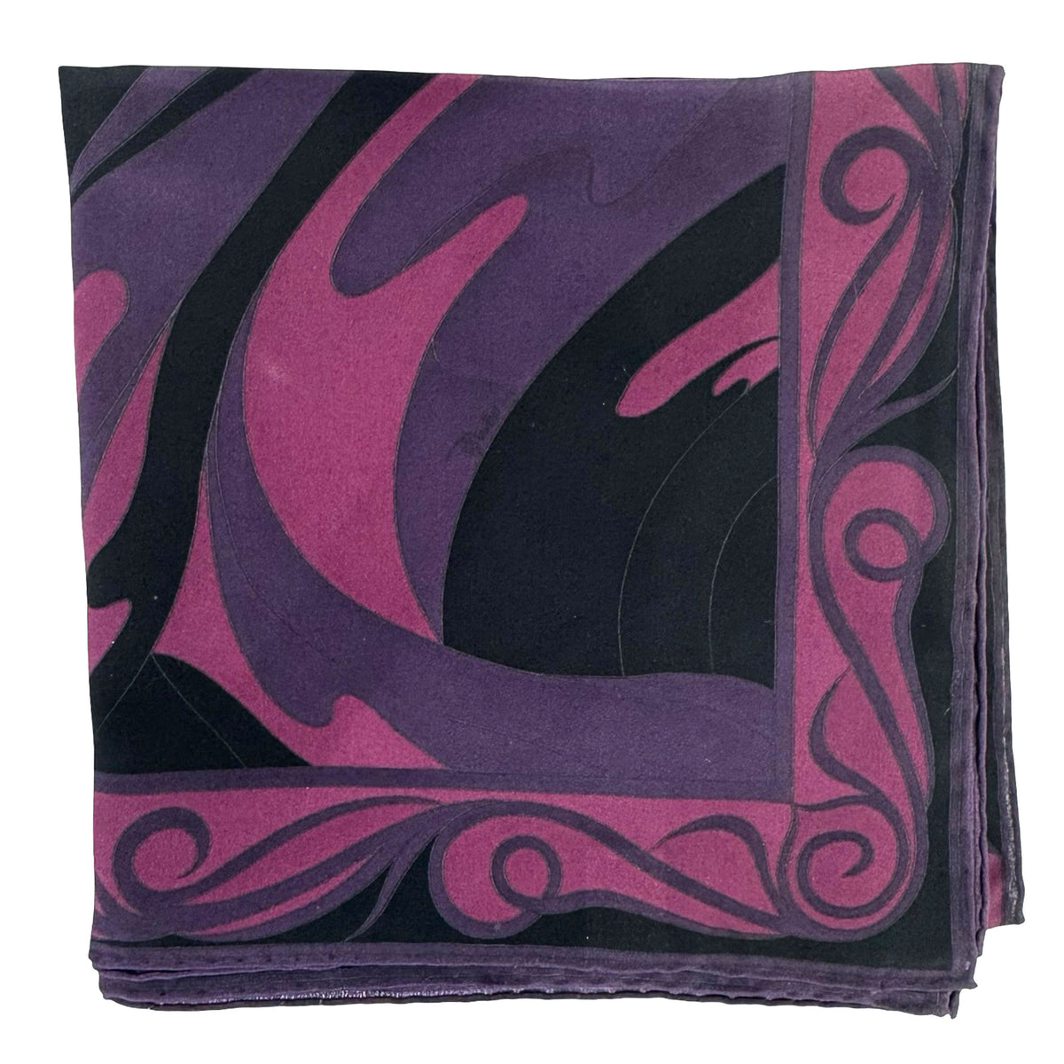 Emilio Pucci Scarf Dark Signature Design 
