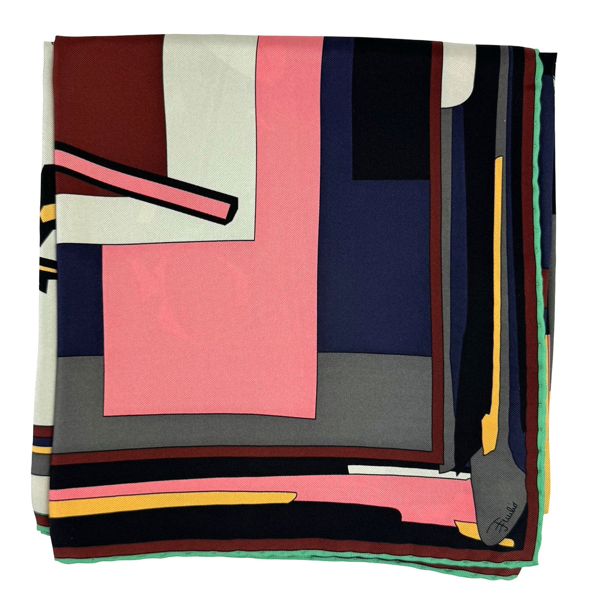 Emilio Pucci Scarf Birds Designs - Twill Silk Square Foulard