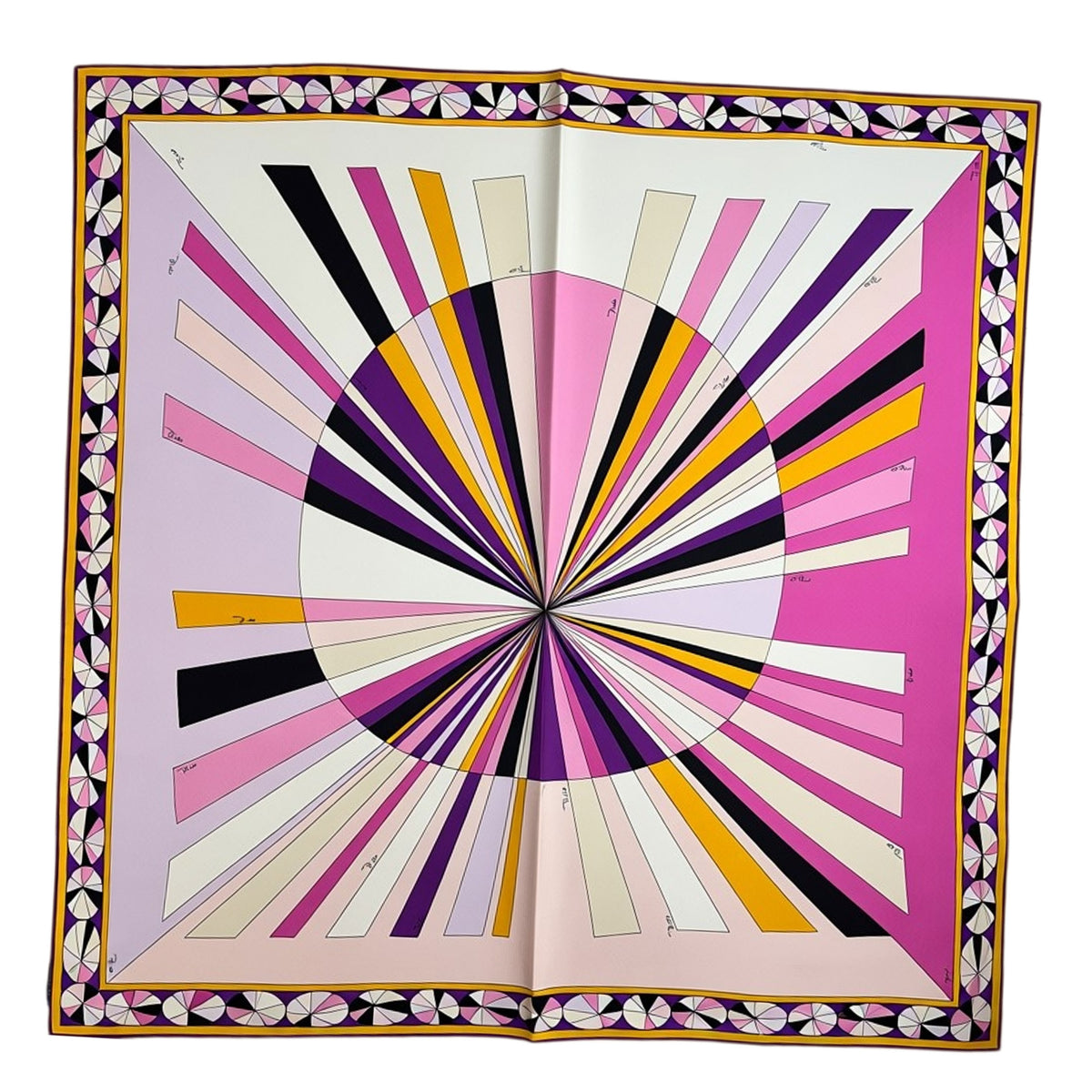 Emilio Pucci Scarf Pink Purple - Twill Silk Square Foulard
