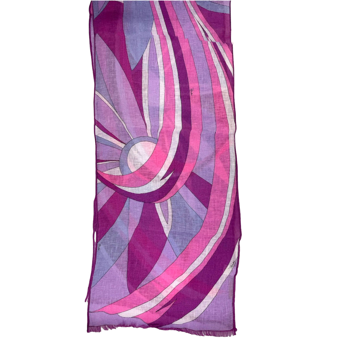 Emilio Pucci Scarf Pink Design - Linen Shawl