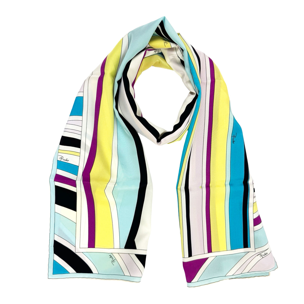Emilio Pucci Scarf Signature Design - Lightweight Silk Shawl
