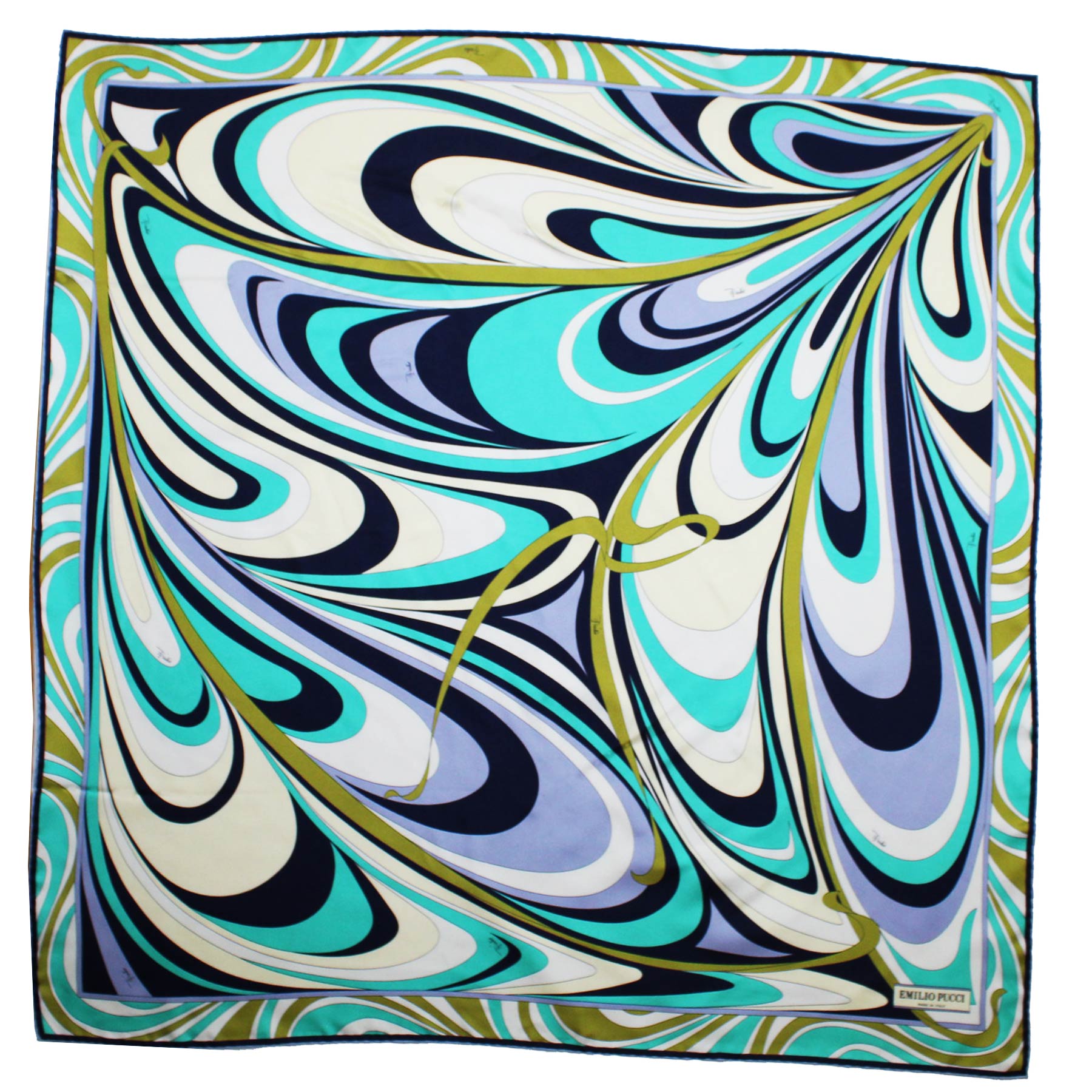 EMILIO PUCCI SILK SCARF 70s Silk scarf, abstract  - Bertolami