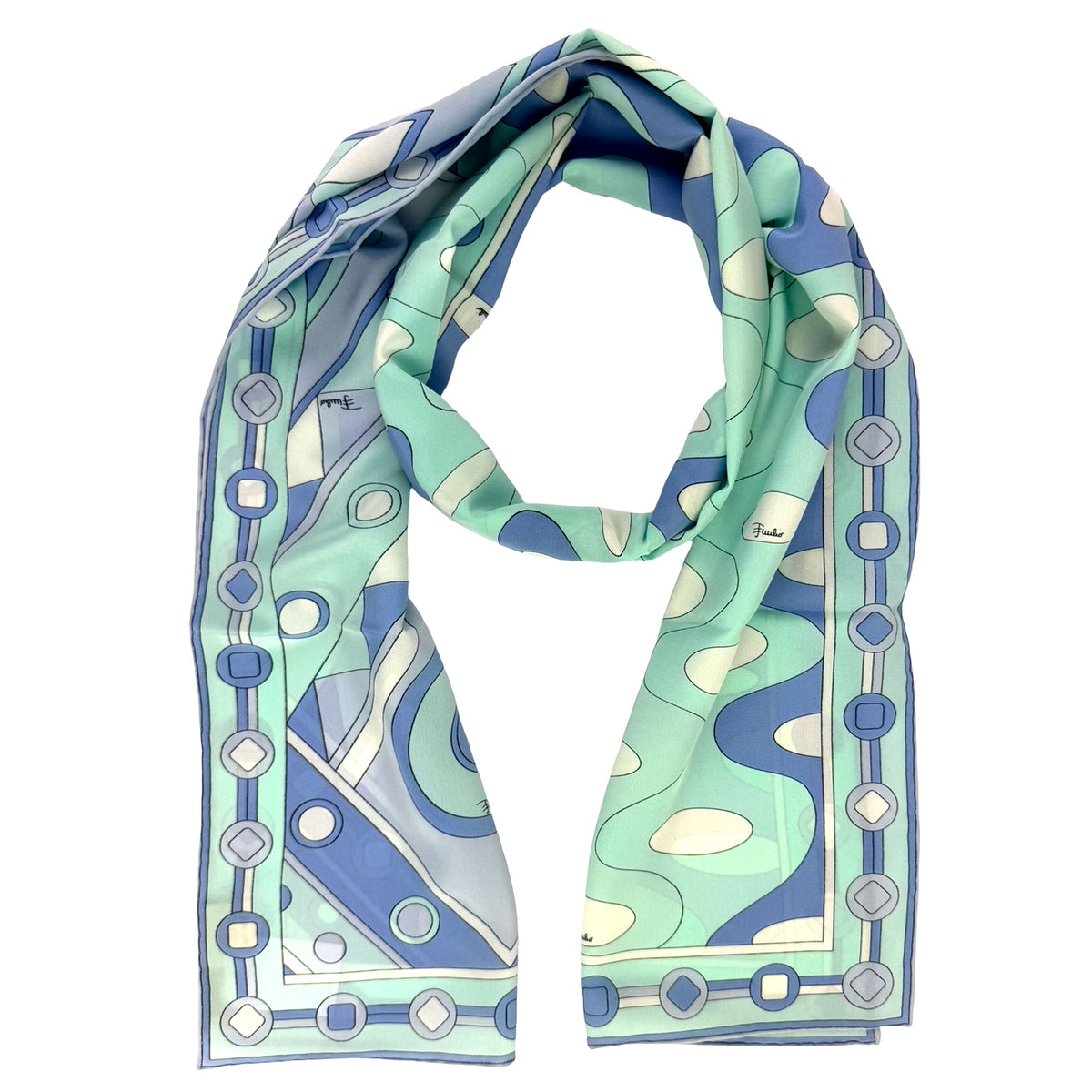 Pucci Blue Design - Silk Shawl