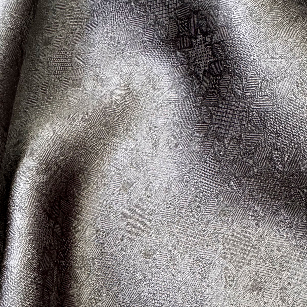 Elie Saab Scarf Black Tonal Pattern - Twill silk Square Foulard