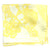 Ermanno Scervino Scarf White Yellow Ornamental Design - 27" Square Twill Silk Scarf