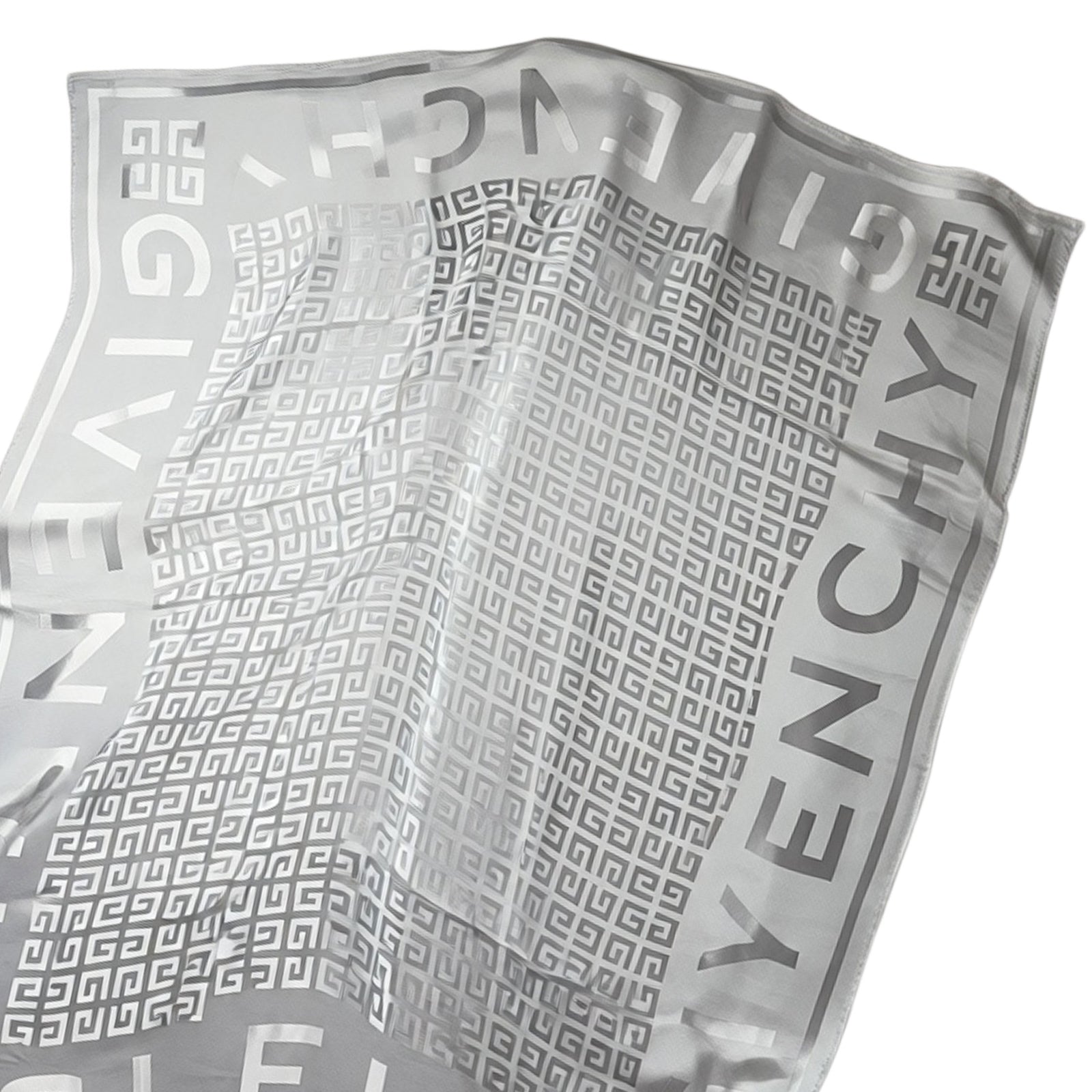 Givenchy Scarf Gray Logo Design