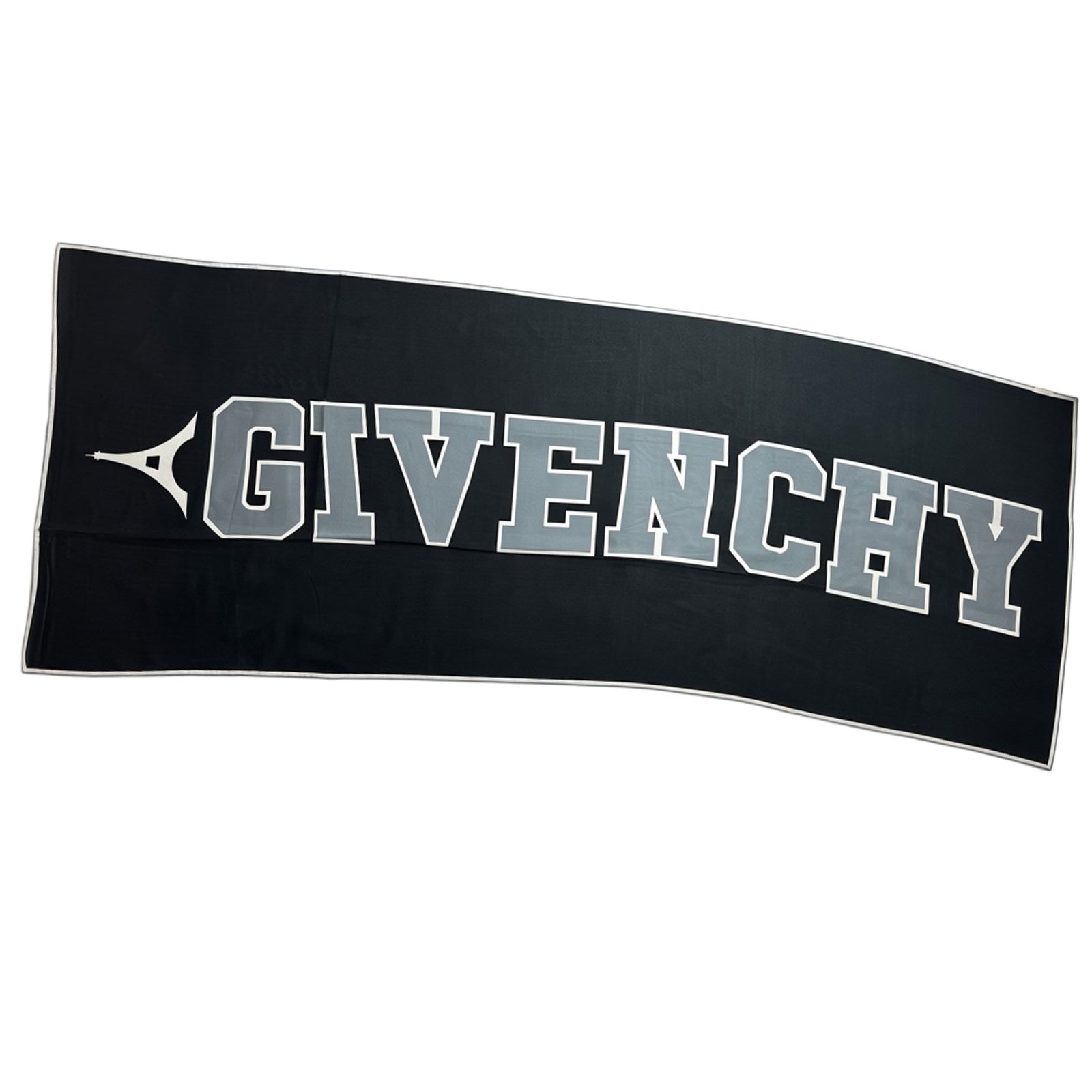 Givenchy Scarf Black Gray Logo 