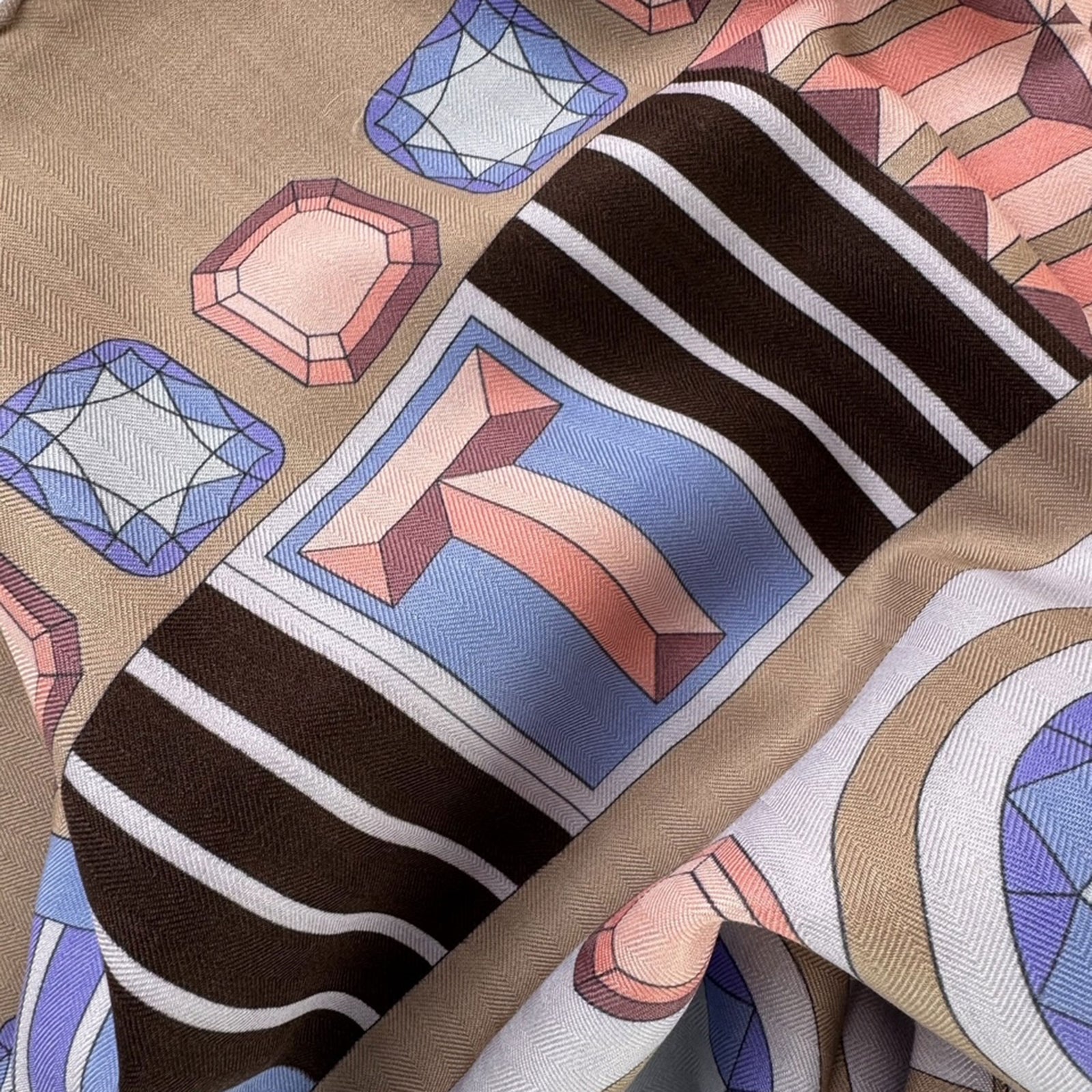 Tiffany & Co Scarf Facets Lilac - Extra Large Square Cashmere Silk Shawl