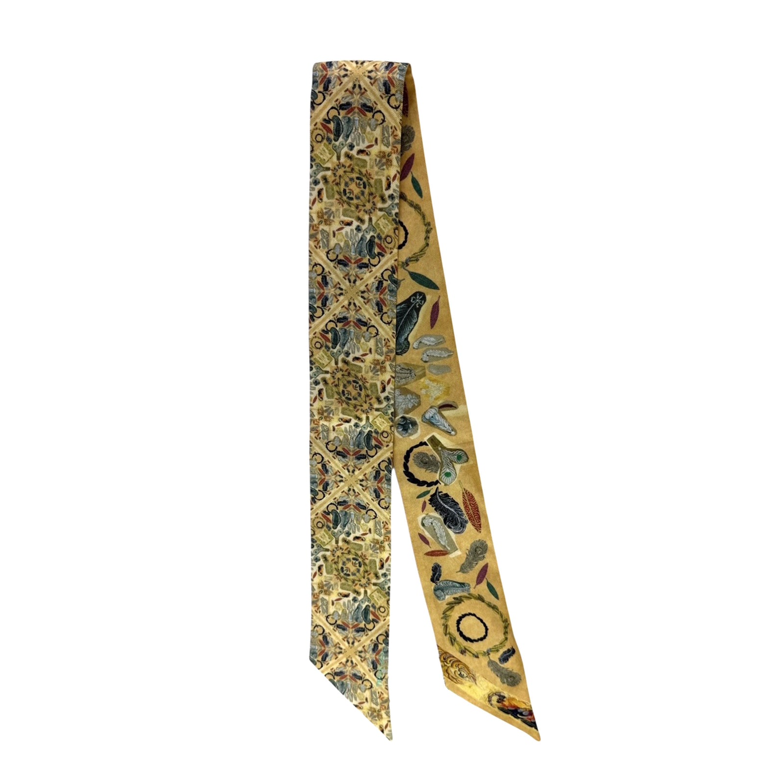 Tiffany & Co Feather Ribbon Scarf Yellow Tiffany Jardin