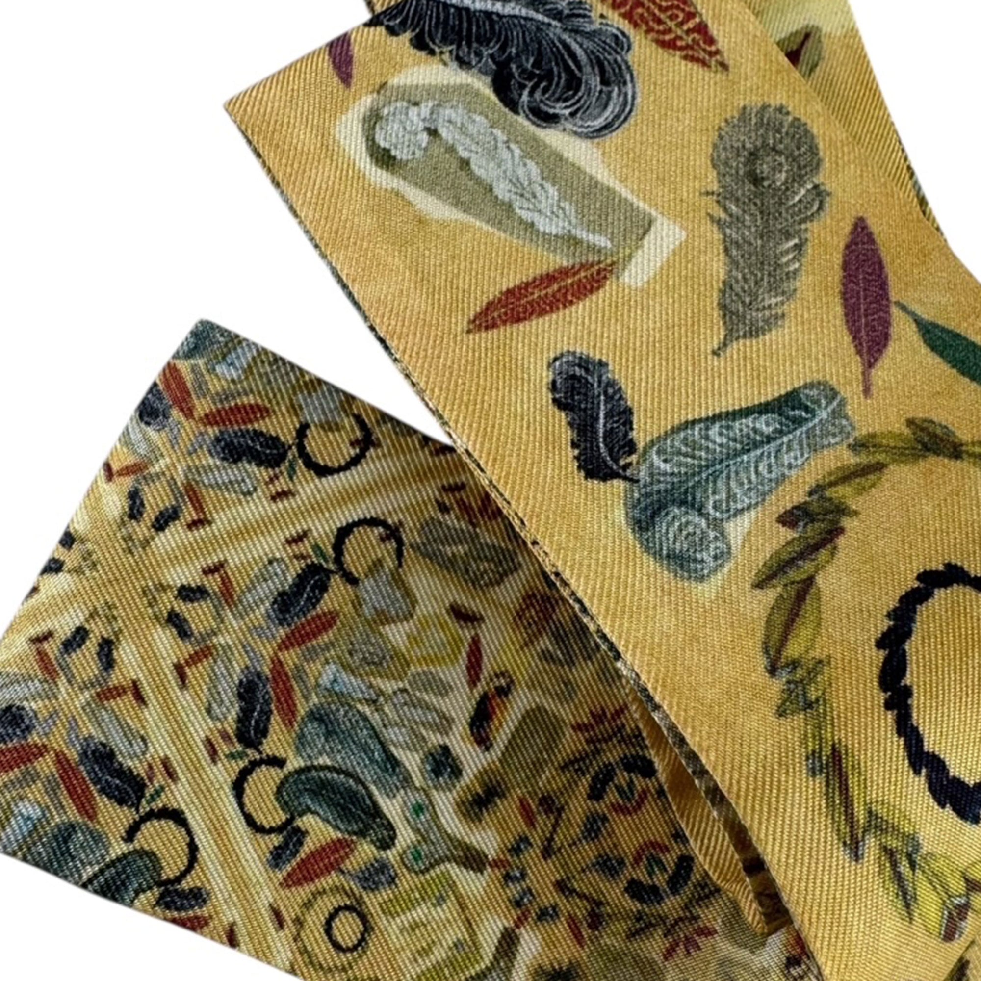 Tiffany & Co Feather Ribbon Scarf Yellow Tiffany Jardin