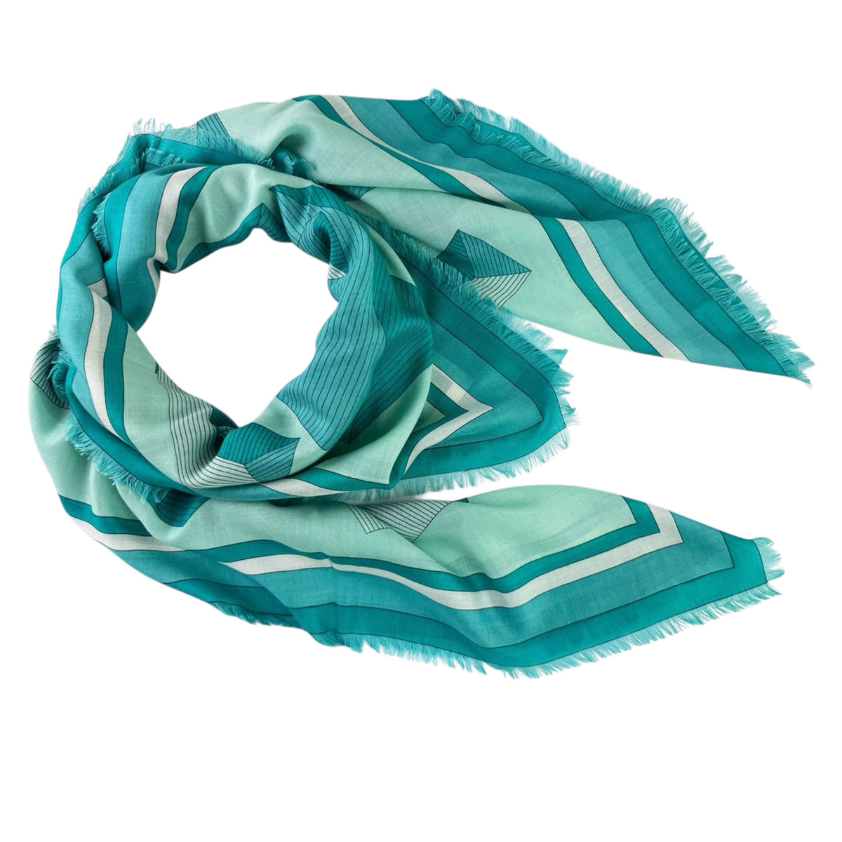 Tiffany &amp; Co Giant T Scarf Tiffany Blue - Extra Large Square Cashmere Silk Shawl