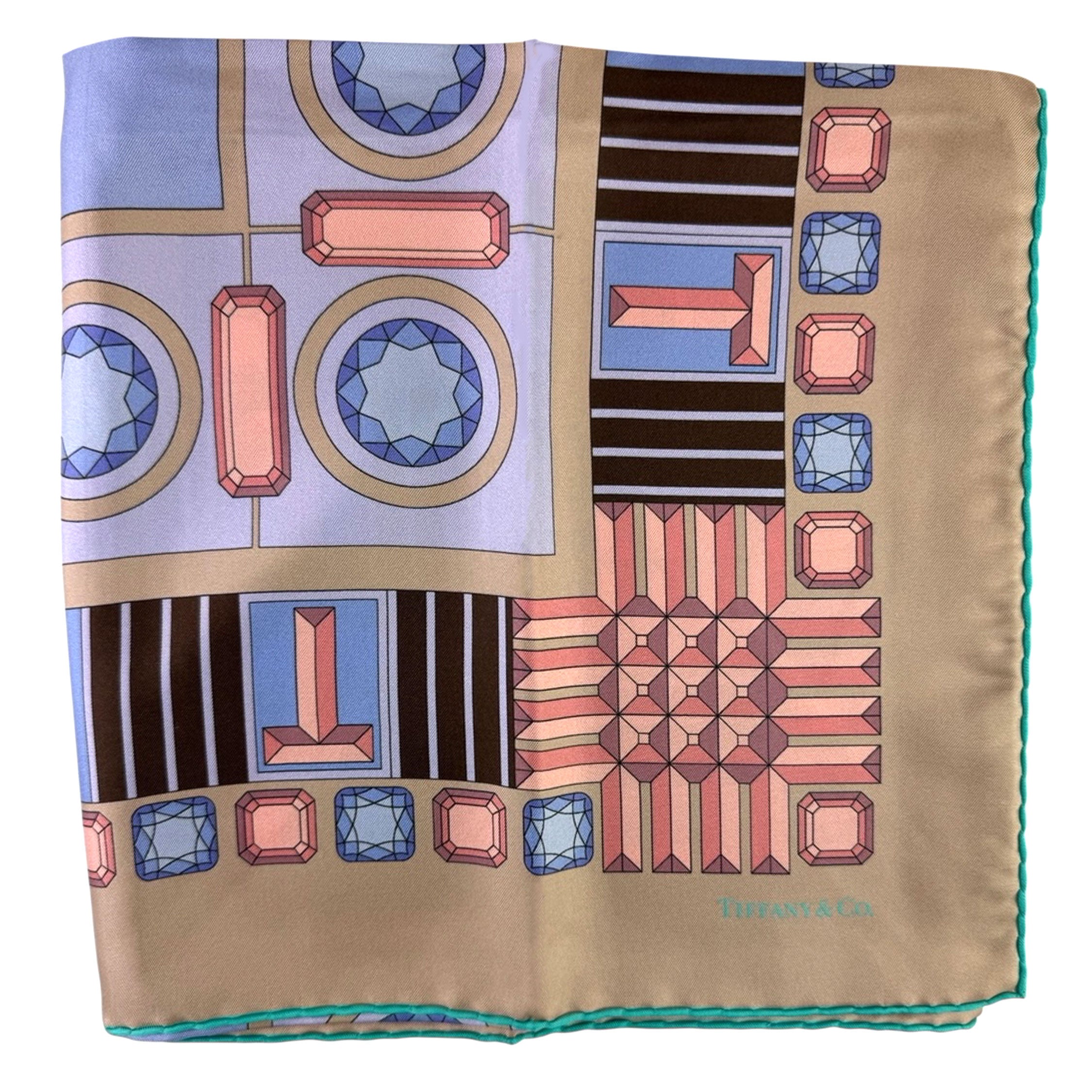 Tiffany & Co Scarf Lilac Tiffany Facets Design - Twill Silk Square
