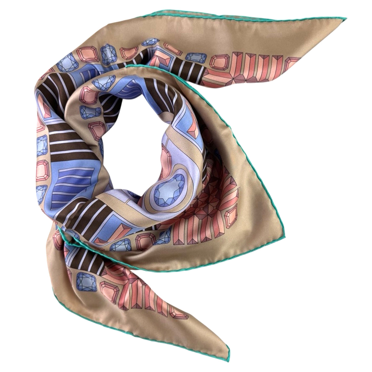 Tiffany &amp; Co Scarf  Lilac Tiffany Facets Design - Twill Silk Square Foulard