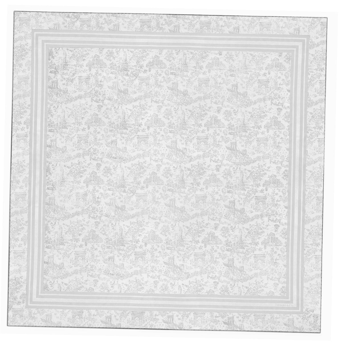 Tiffany & Co Scarf Tiffany Blue City Design - Extra Large Square Cashm ...