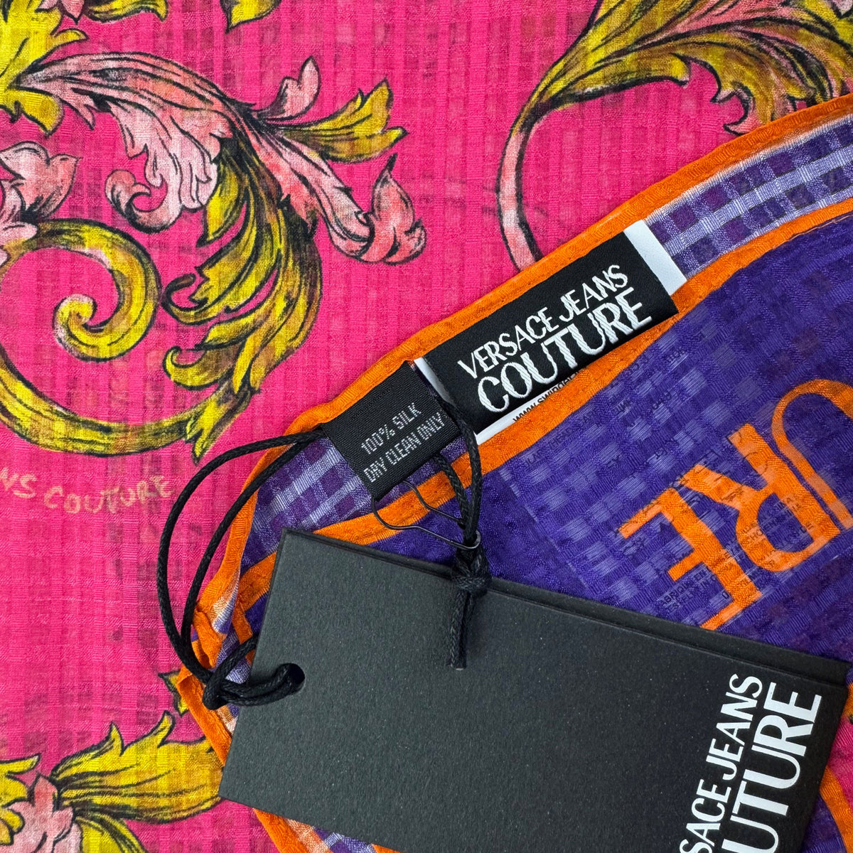 Versace Silk Square Scarf New