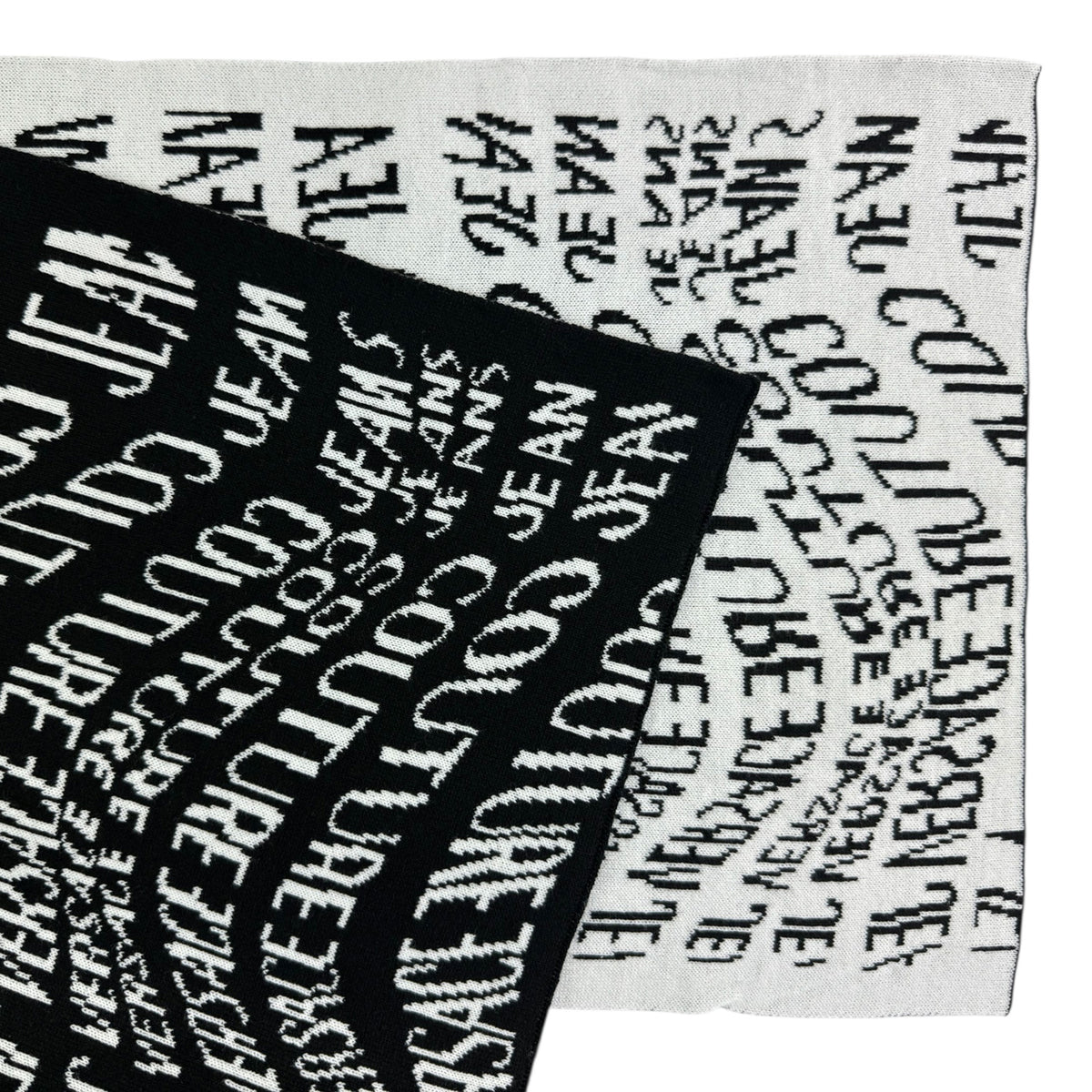 Versace Scarf Black White Liquify Logomania - Versace Jeans Couture