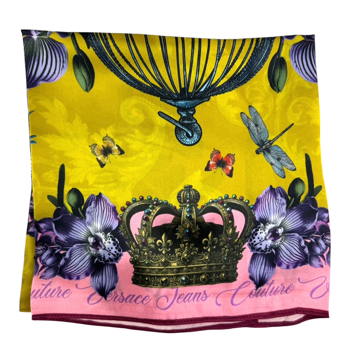 Versace Silk Square Scarf Cabinet Cage Design 