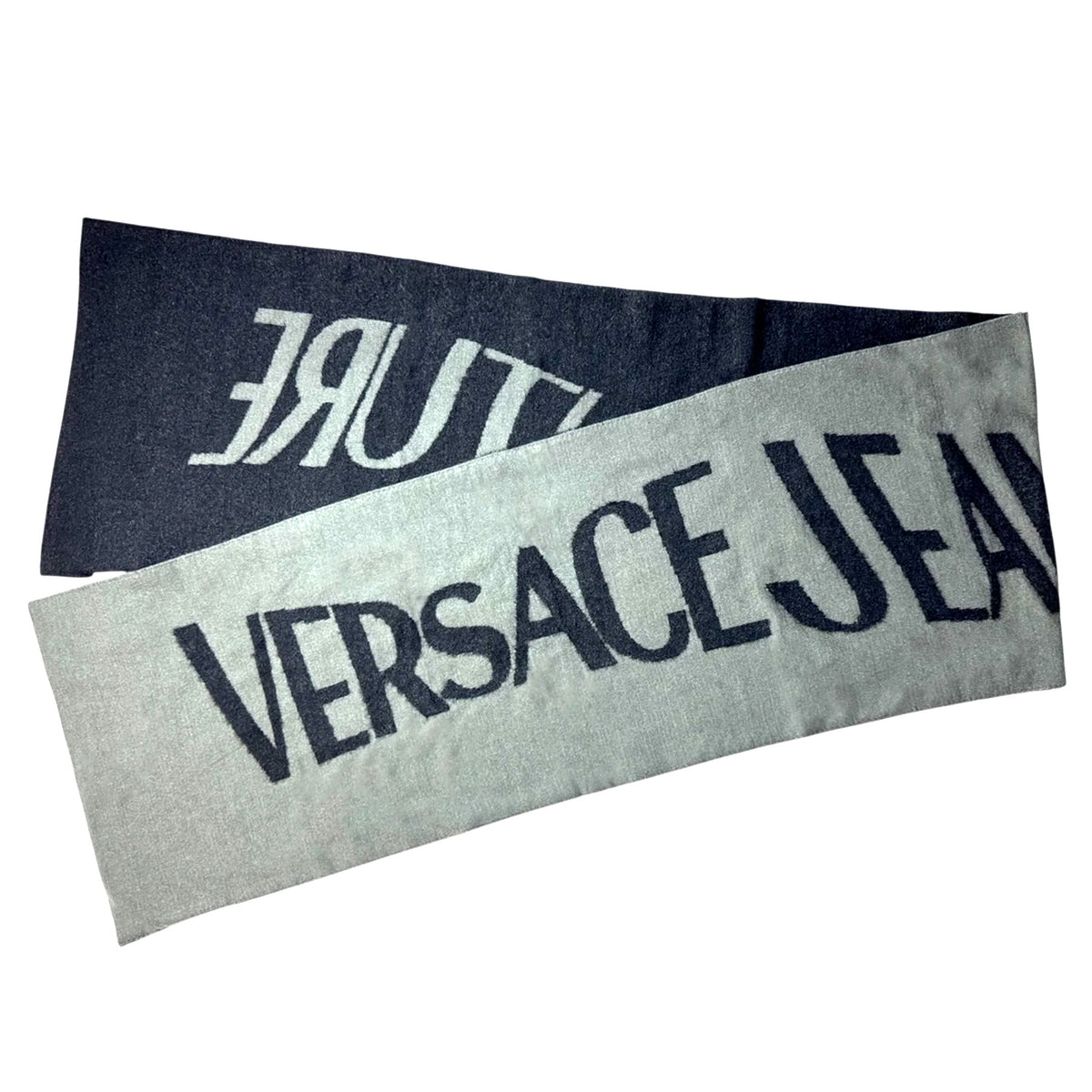 Versace Scarf Gray Logo Versace Jeans Couture - Fall/ Winter 2025/ 2026 Collection
