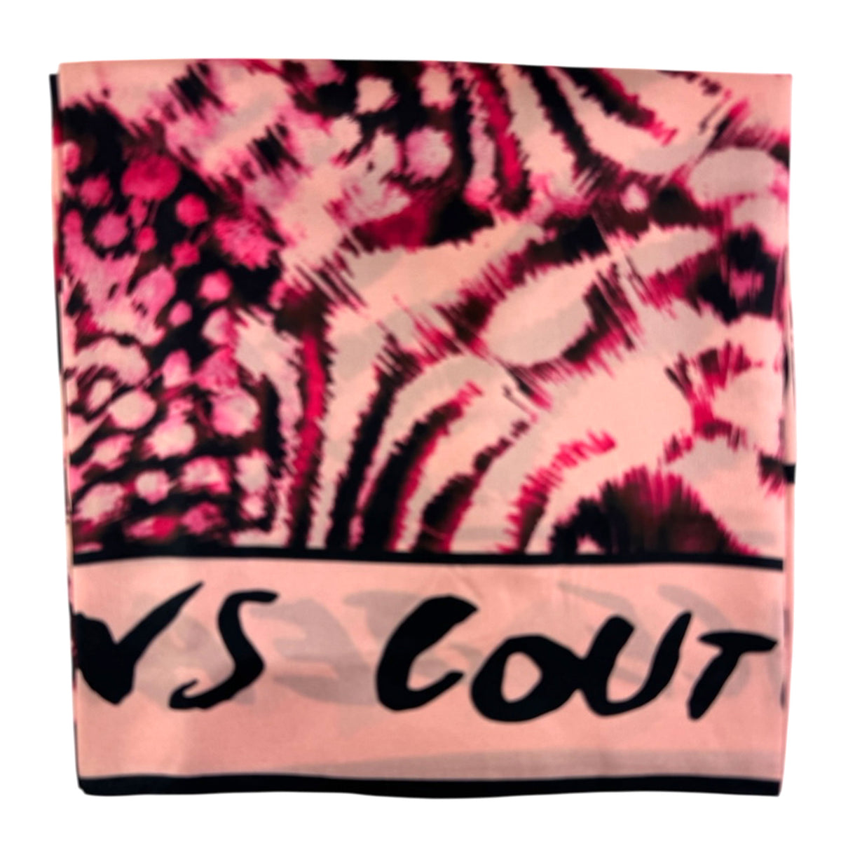 Versace Silk Square Scarf Pink Animalier Design - Versace Jeans Couture - New 2025 Collection