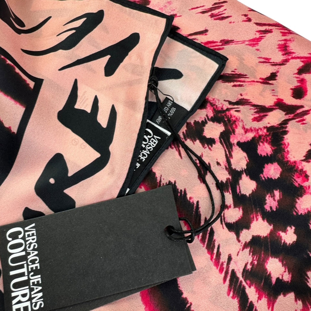 Versace Silk Scarf Pink Design - Versace Jeans Couture