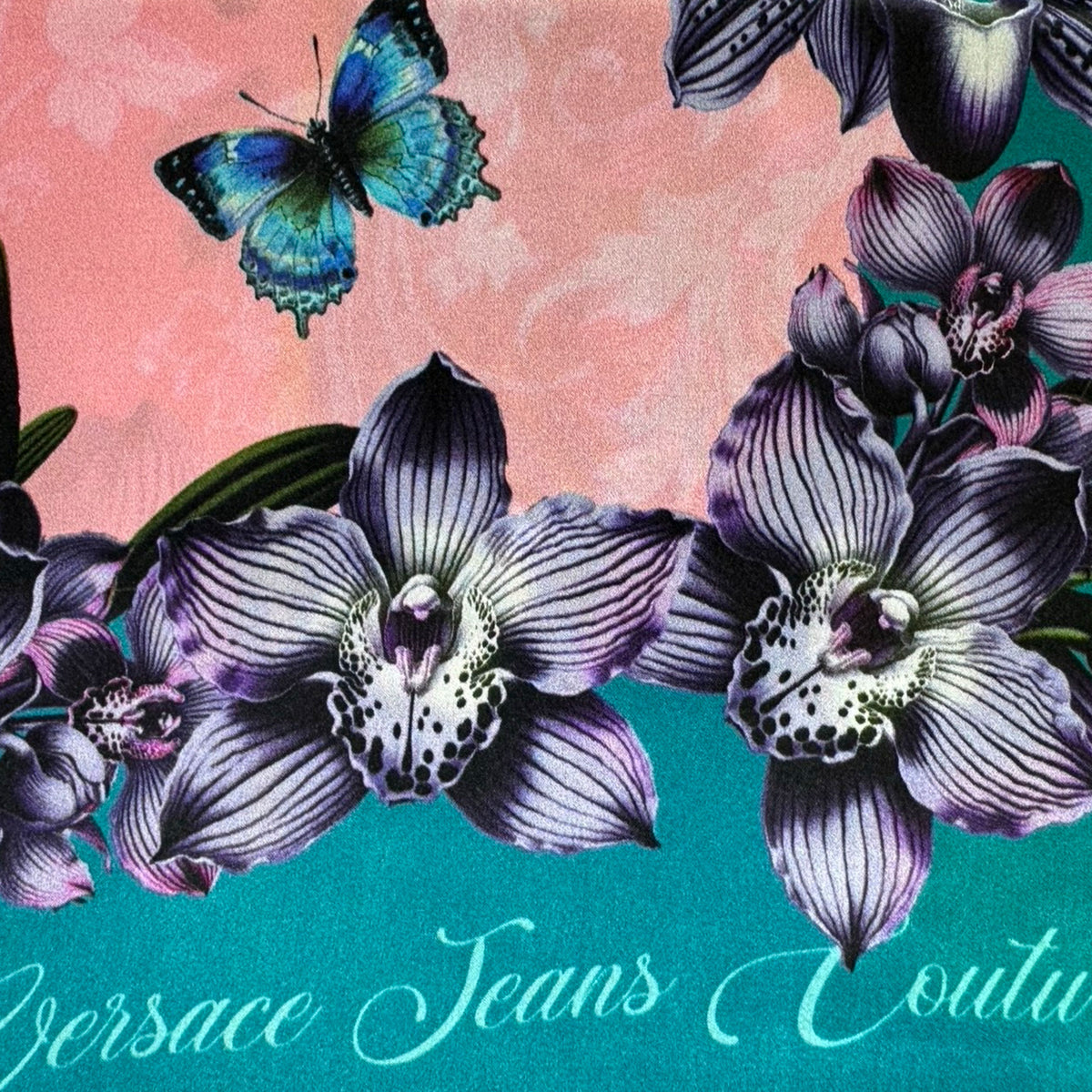 Versace Scarf Pink Teal Cabinet Cage 